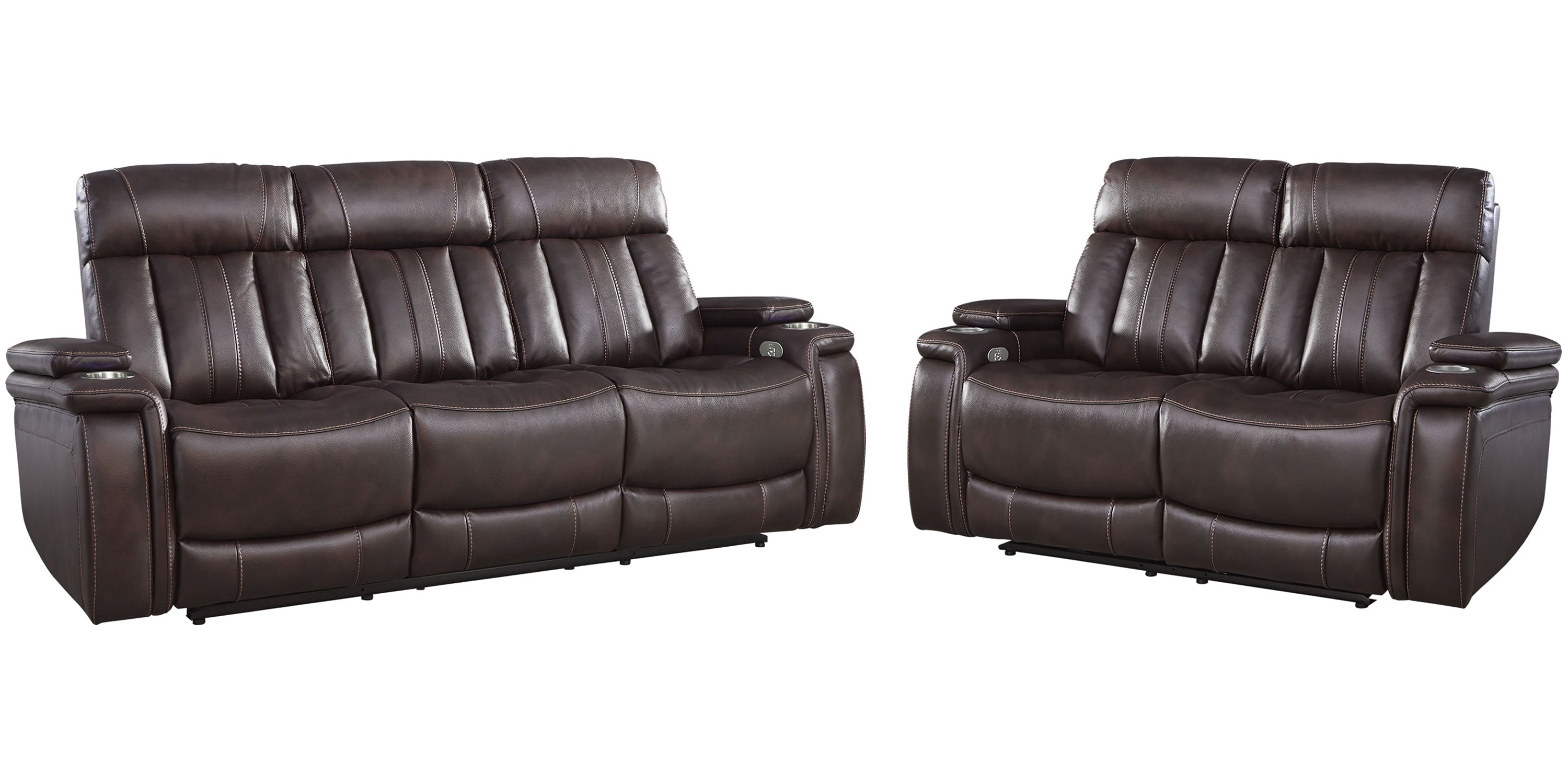 Parker Living Royce - Fantom Brown Power Reclining Sofa and Loveseat