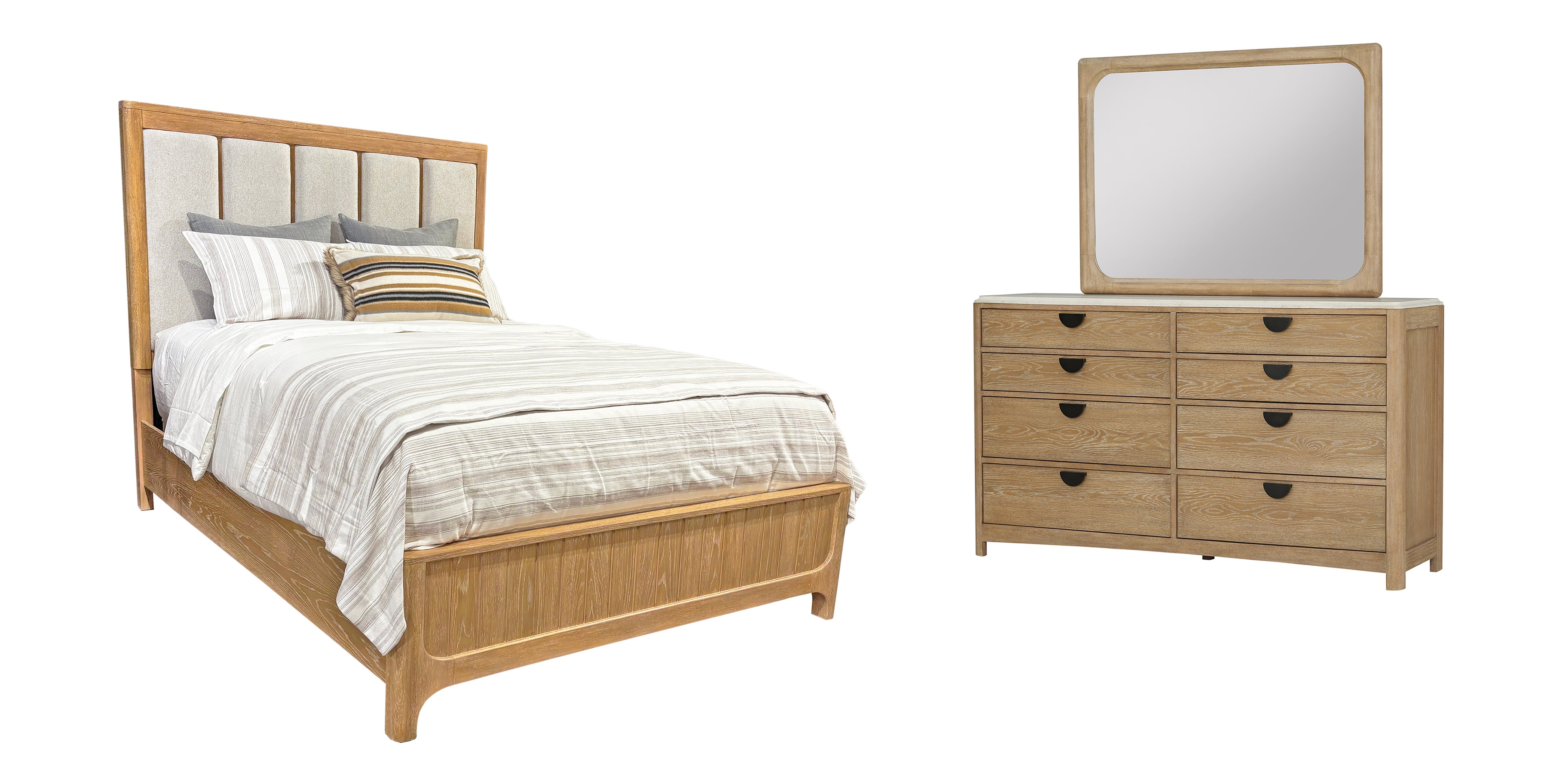 Parker House Escape - Bedroom Queen Panel Bed with Dresser and Mirror