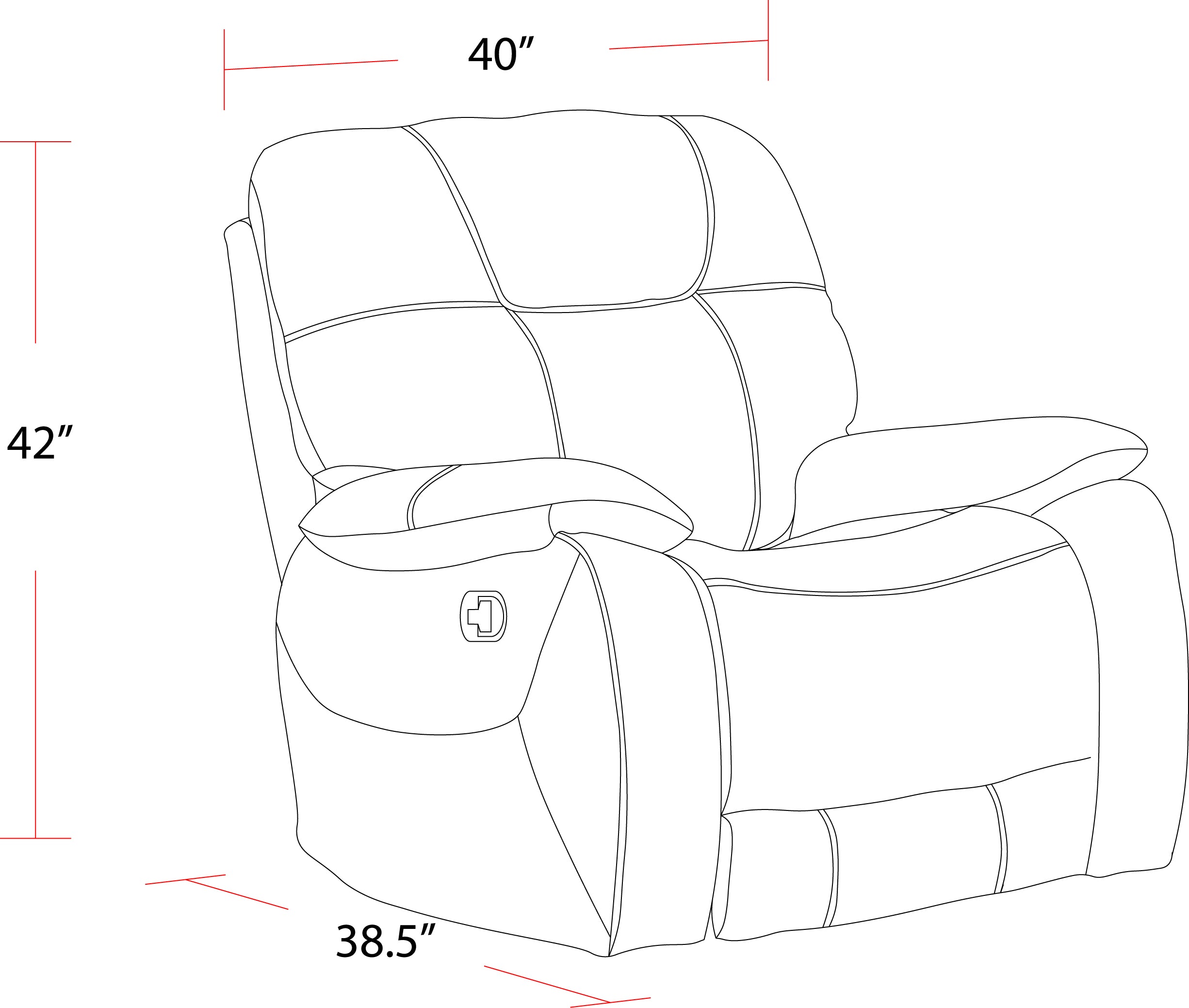 Parker Living Cooper - Shadow Grey Glider Recliner