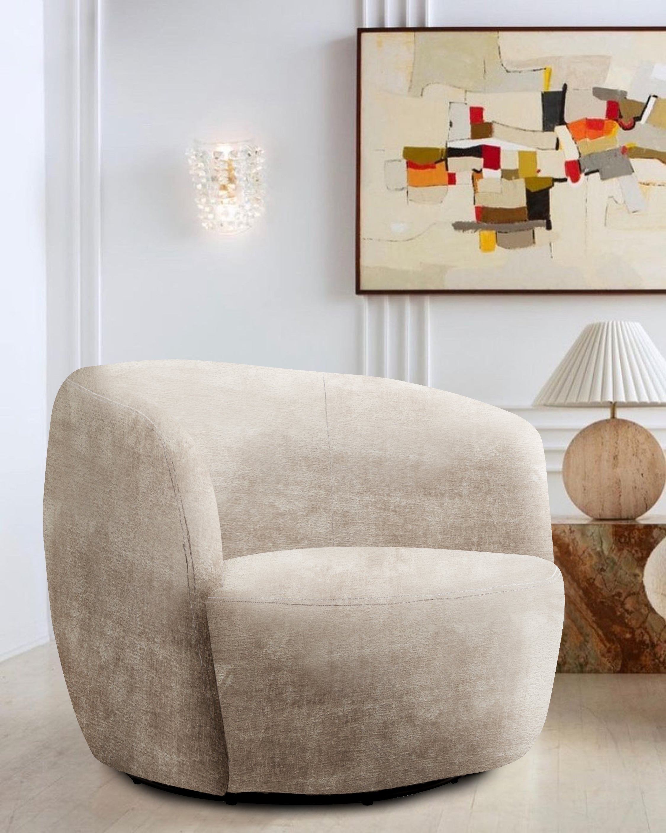 Parker Living Carina - Miami Mink Swivel Barrel Chair