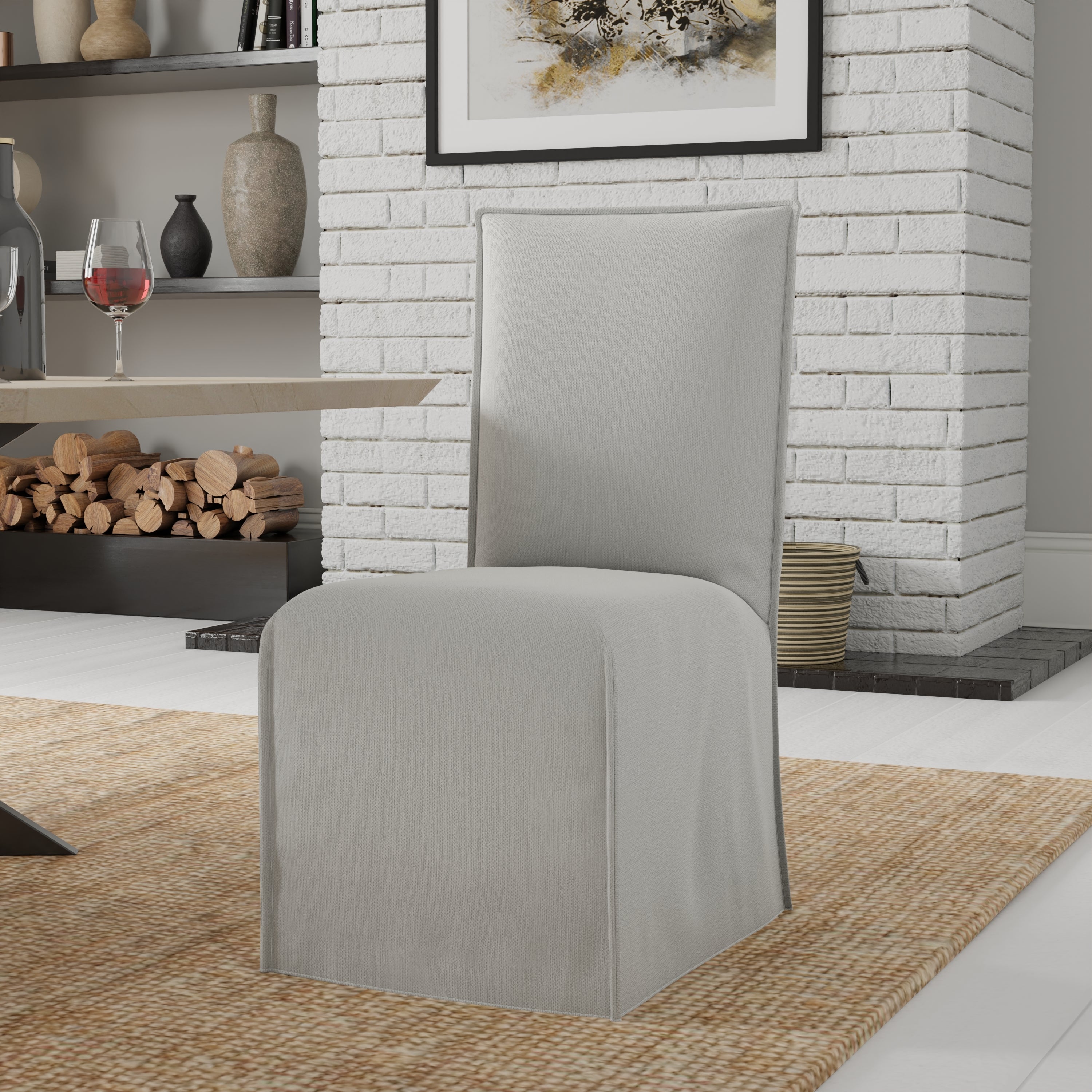 Parker House Crossings - Monaco Dining 86 In. Rectangular Dining Table With 4 Upholstered Chairs - DMON-5PC-86REC-DSLP-MTIV