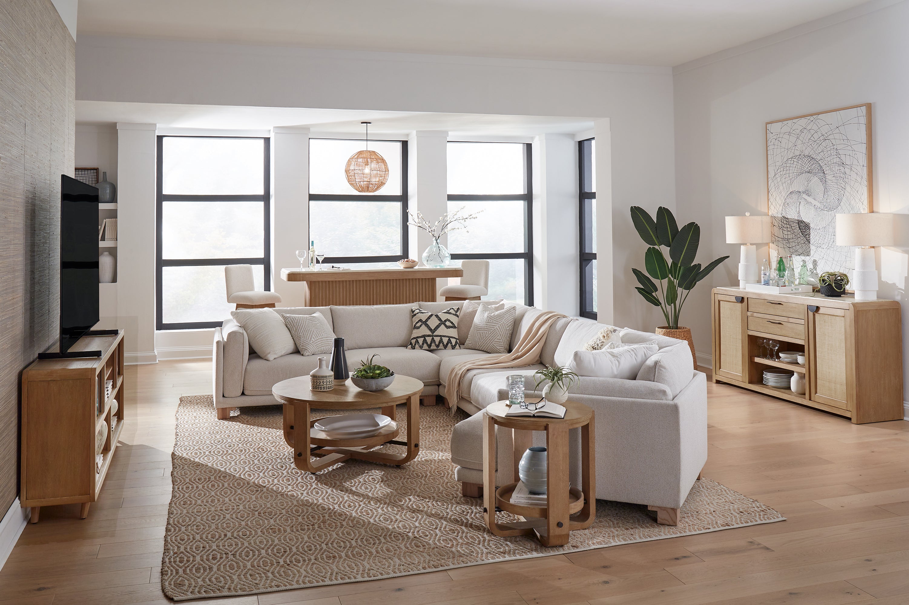 Parker House Escape Round End Table with Shelf