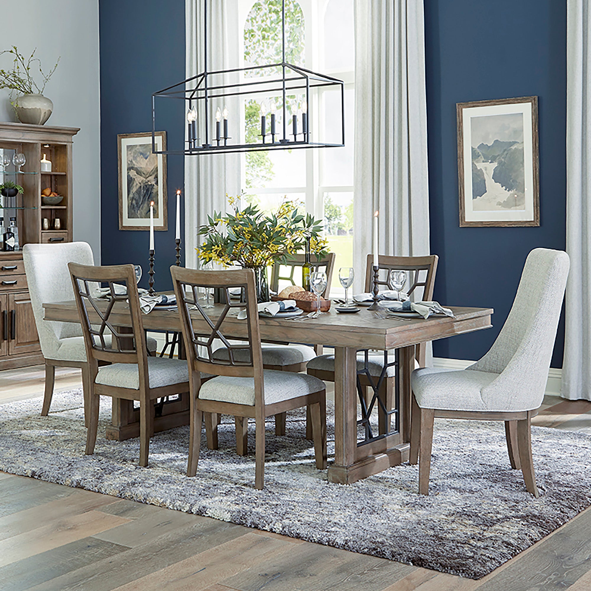 Parker House Sundance Dining - Sandstone Grid Back Dining Chair (2/CTN Sold in pairs)