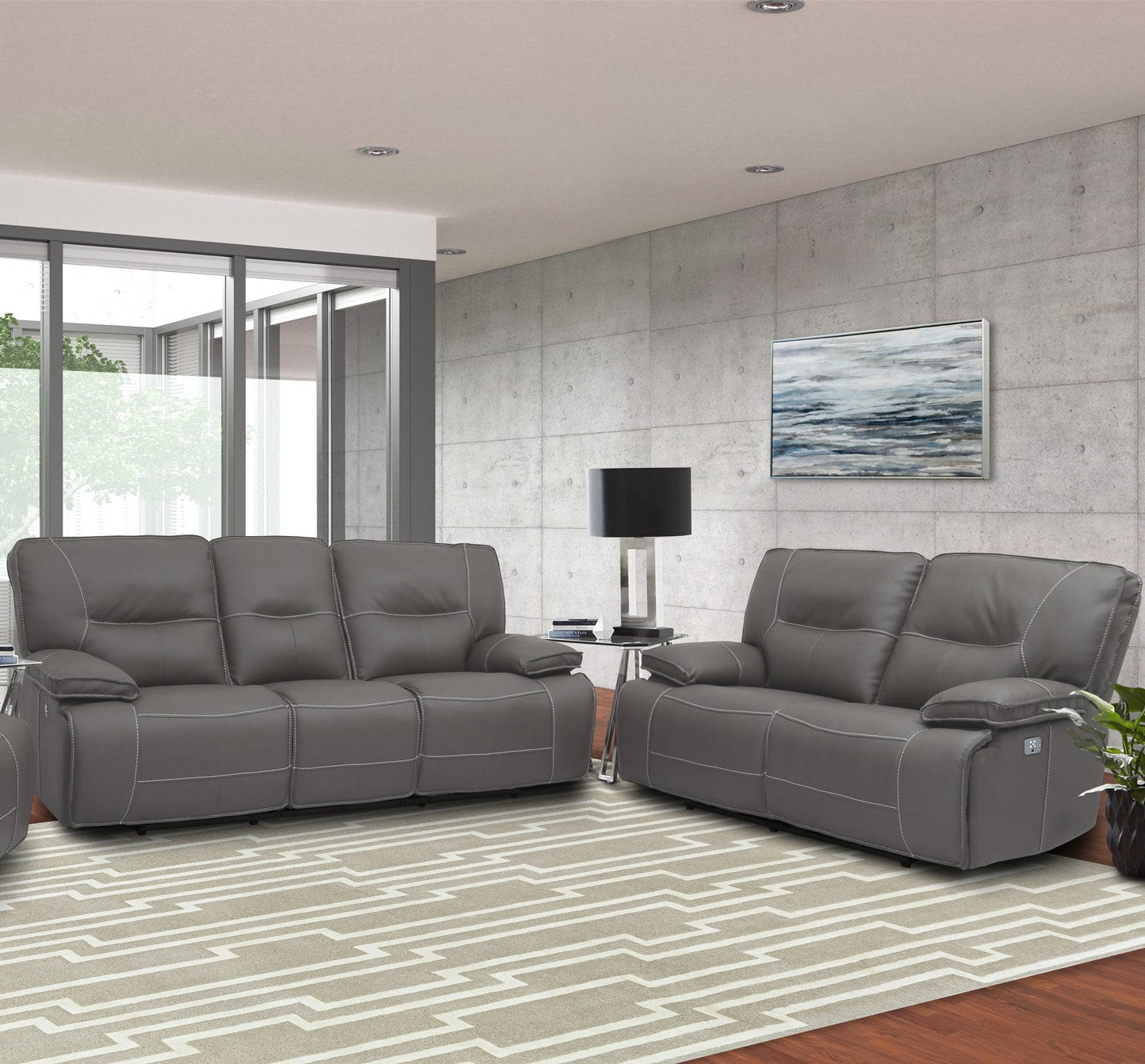 Parker Living Spartacus - Haze Power Reclining Sofa and Loveseat