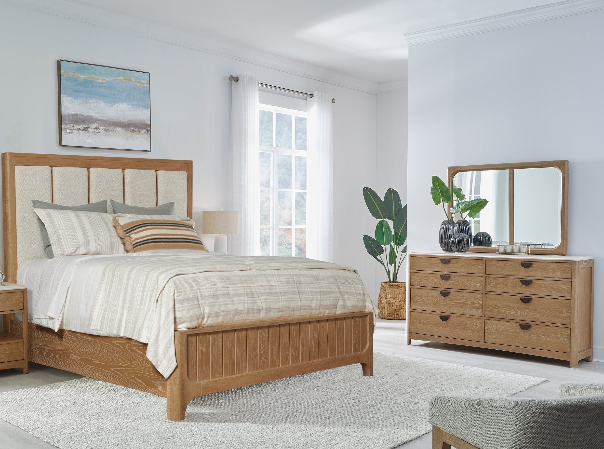 Parker House Escape - Bedroom Queen Panel Bed with Dresser and Mirror