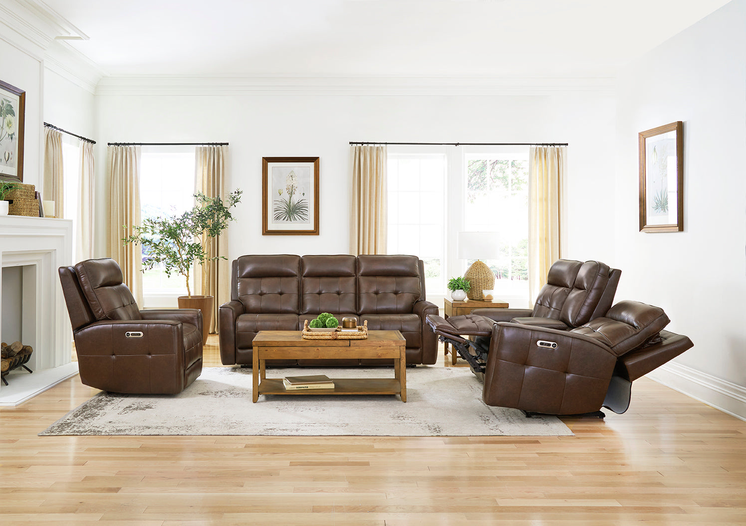 Parker Living Canterbury - Acorn Power Reclining Zero Gravity Console Loveseat