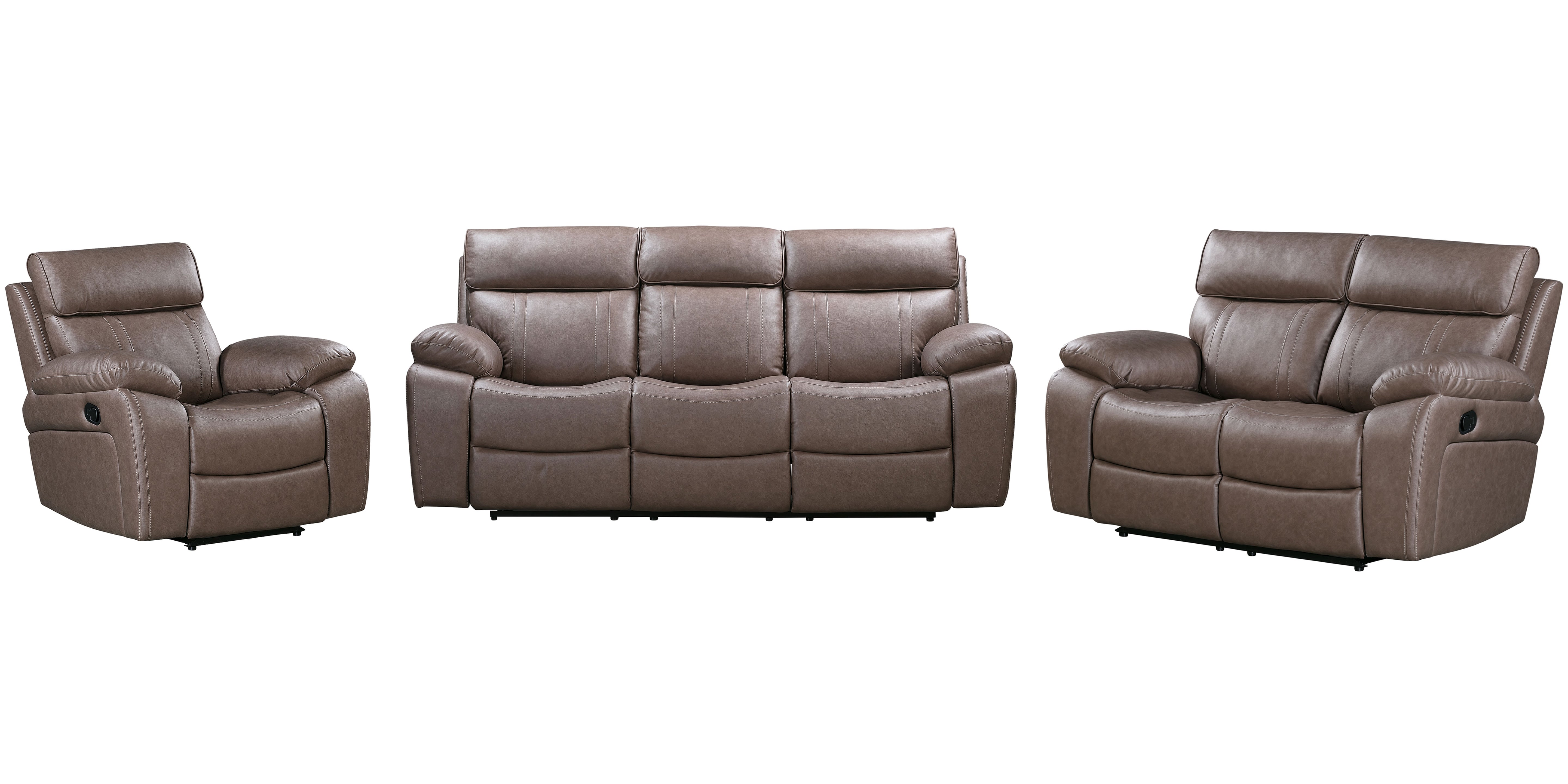 Parker Living Theon - Stokes Toffee Manual Reclining Sofa Loveseat and Recliner