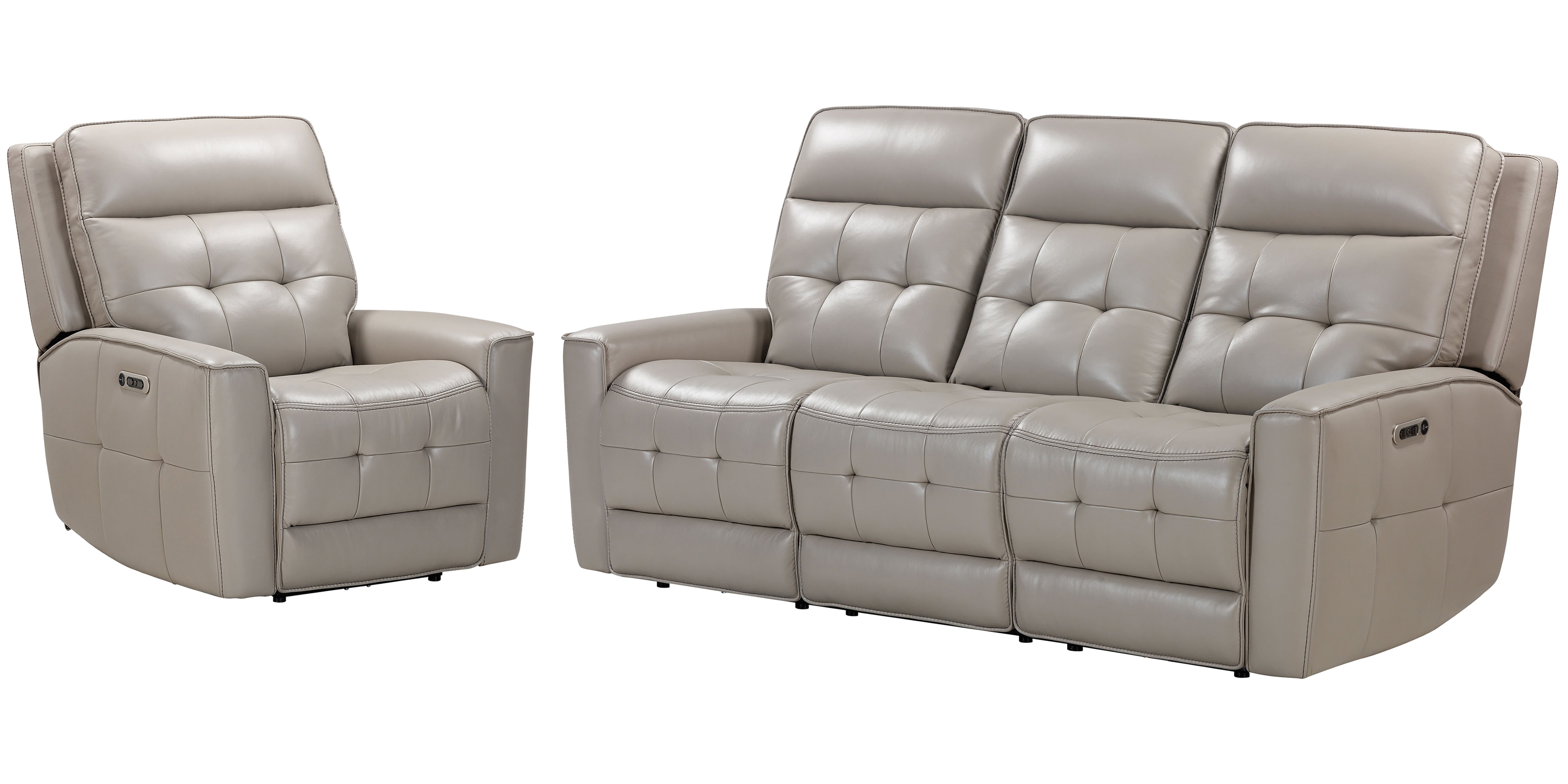 Parker Living Canterbury - Pewter Power Reclining Zero Gravity Sofa and Recliner