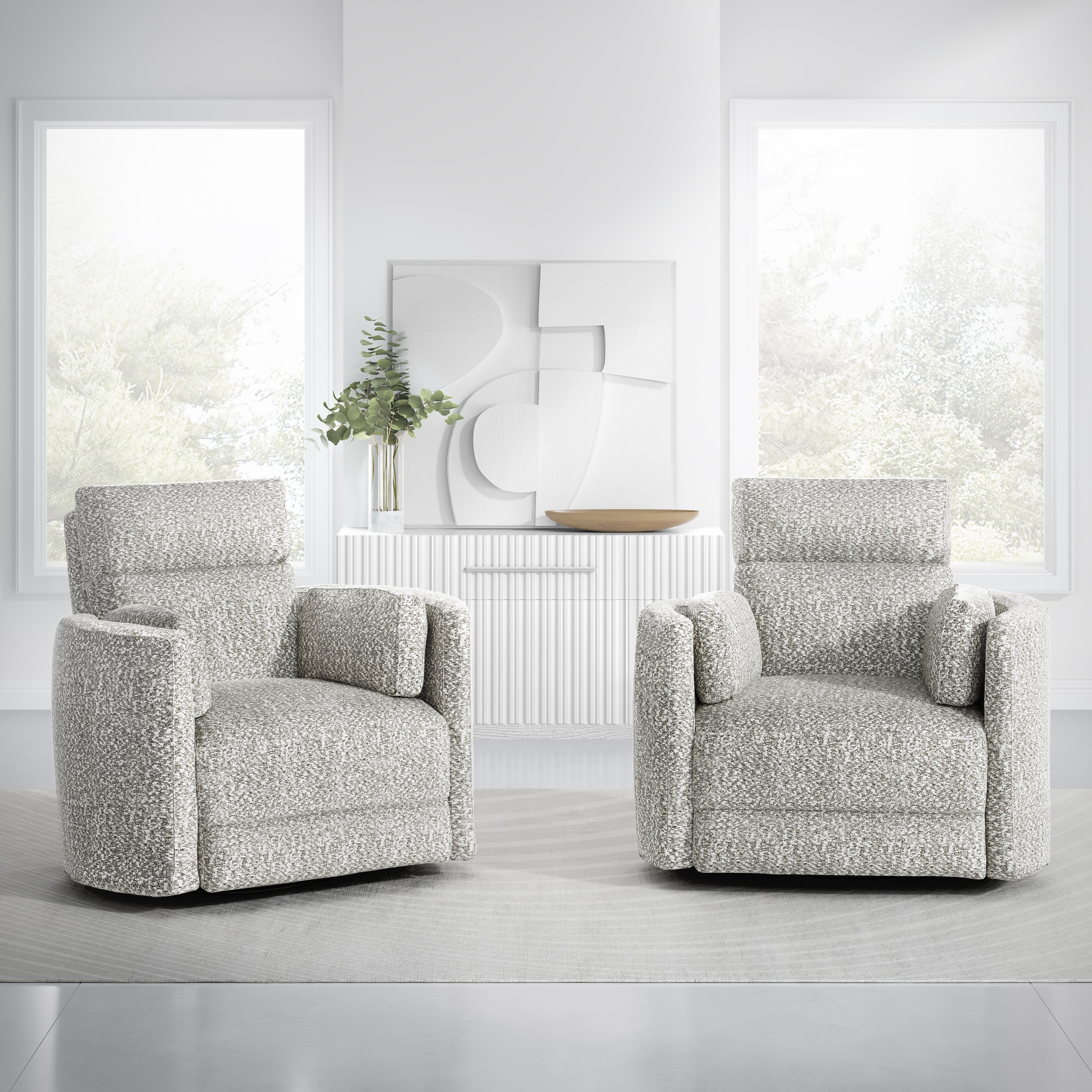 Parker Living Radius - Tatum River Rock Power Swivel Glider Recliner Two Pack