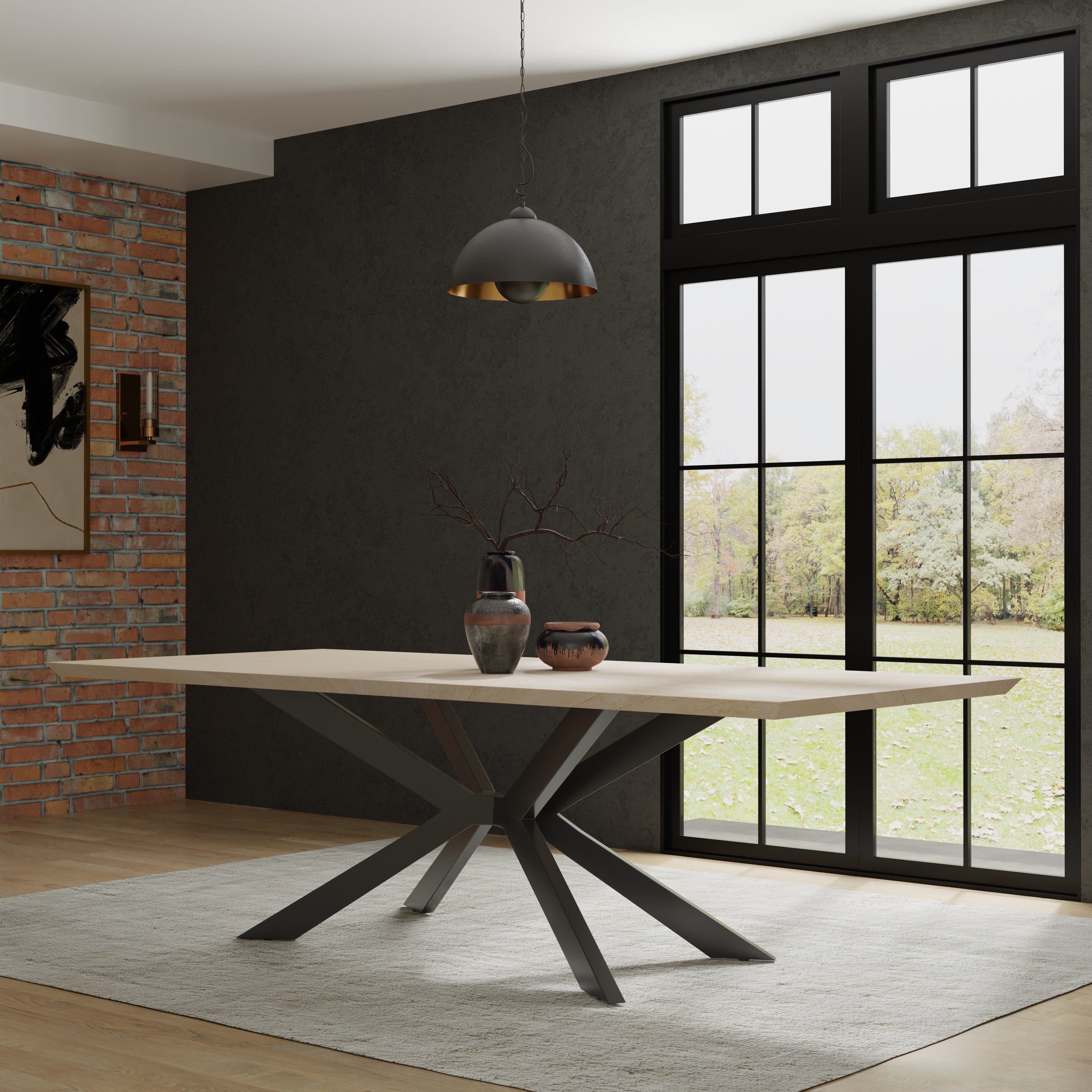 Parker House Crossings - Monaco Dining 86 In. Rectangular Dining Table With 4 Upholstered Chairs - DMON-5PC-86REC-DSIE-CPSL