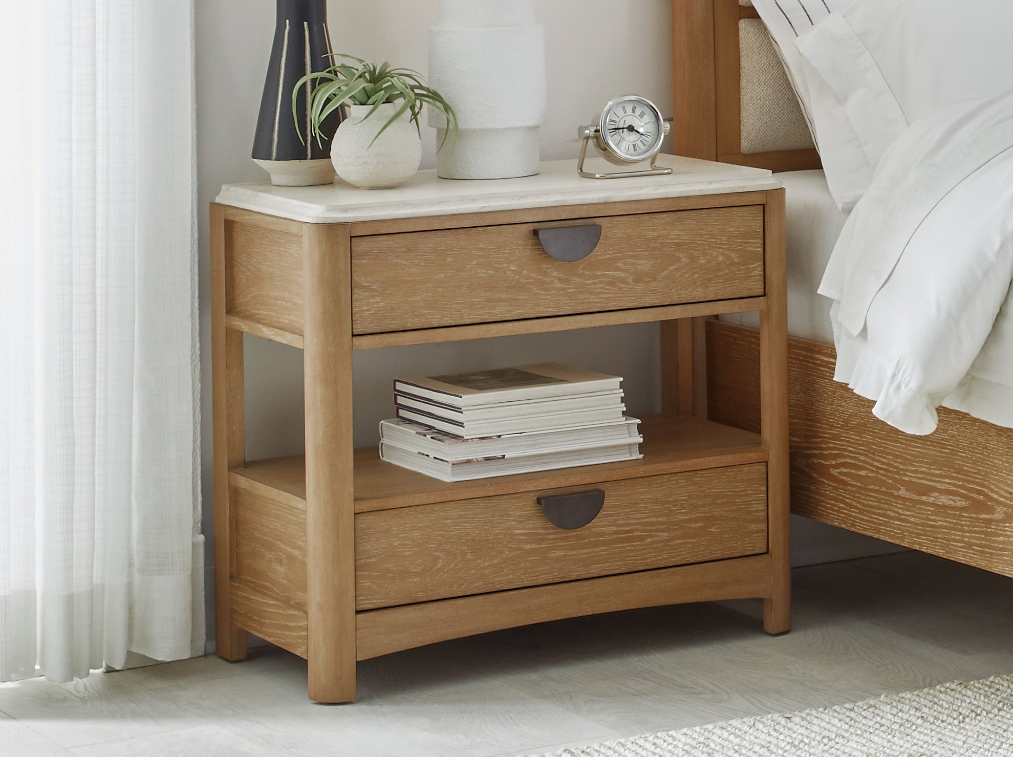Parker House Escape - Bedroom King Poster Bed with 2 Nightstands