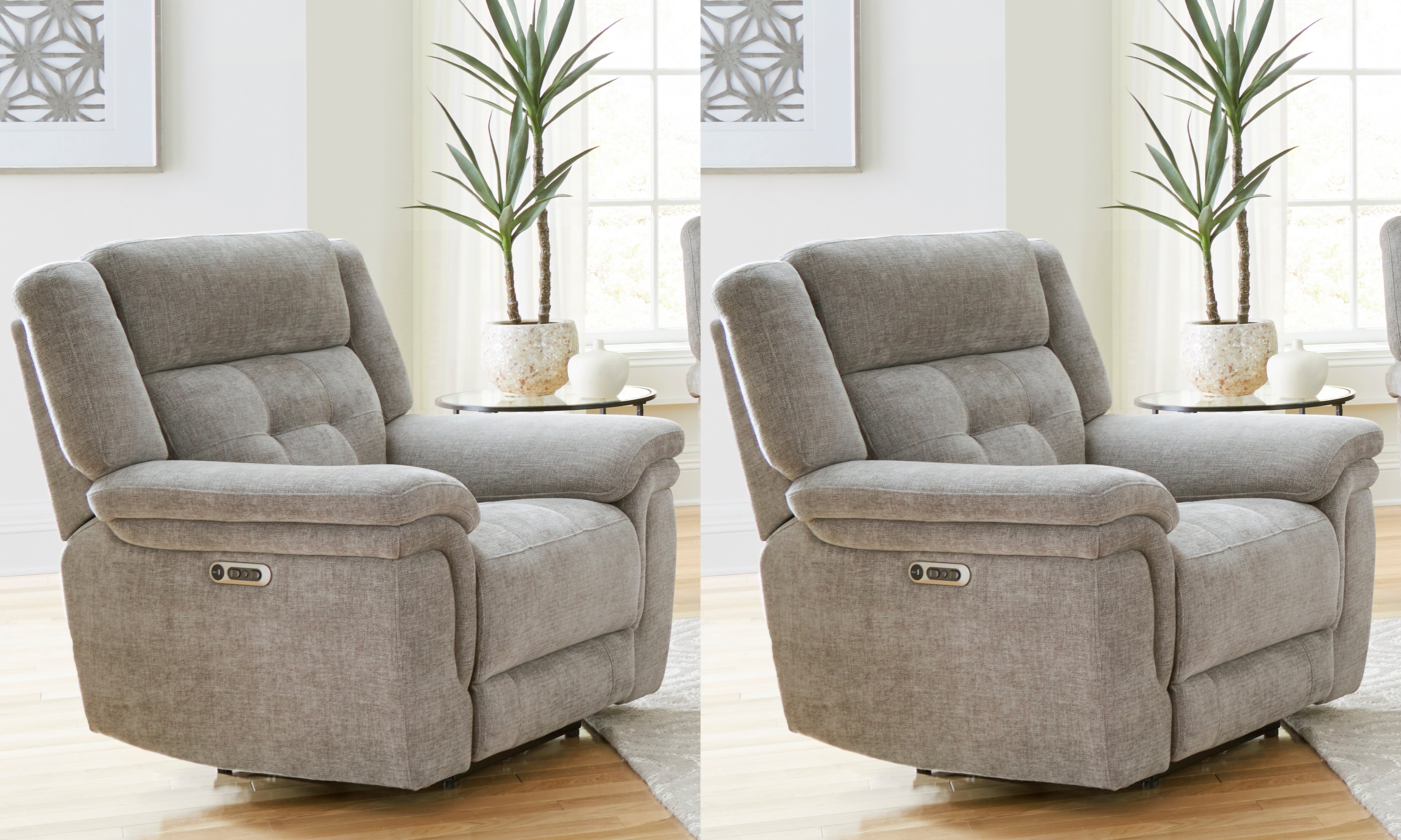 Parker Living Richland - Bristol Grey Power Recliner Two Pack