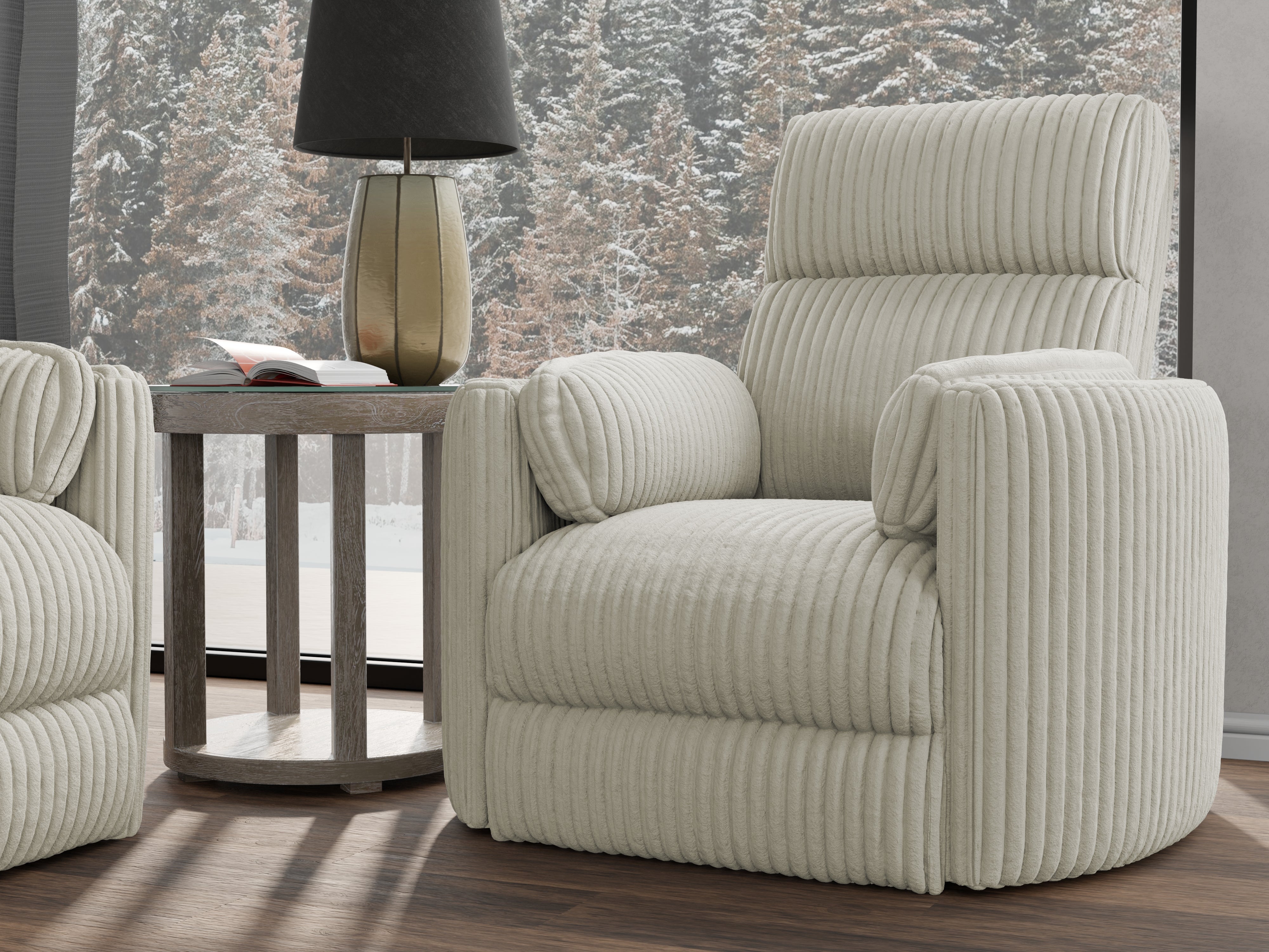Parker Living Radius - Mega Ivory Swivel Power Glider Recliner