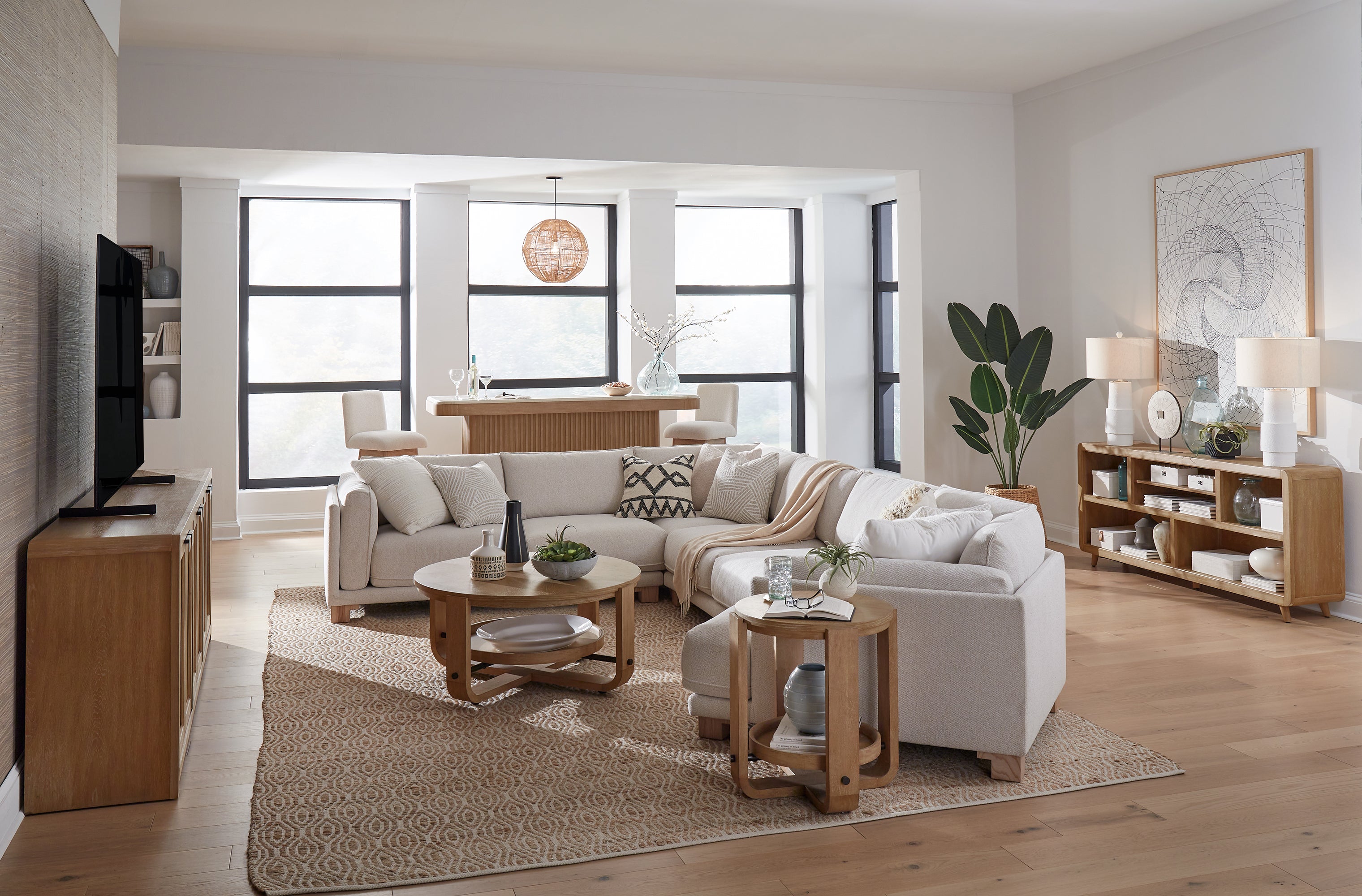 Parker Living Escape - Mirage Mist 4 Piece Modular Sectional - SESC-PACK4A-MRMS-01-02