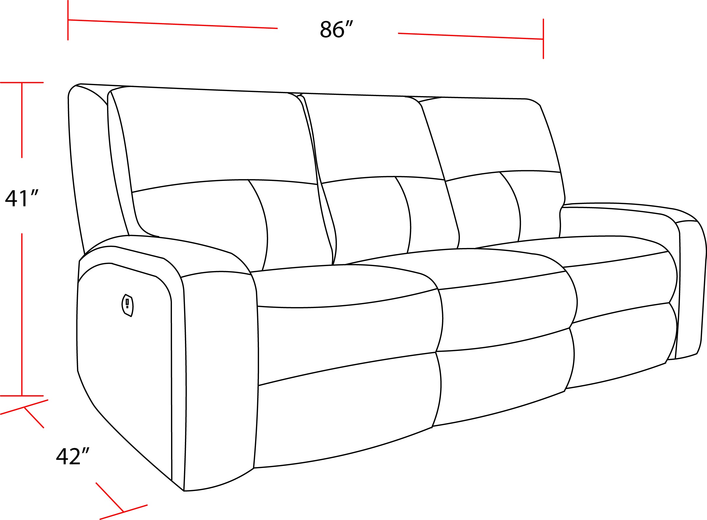 Parker Living Polaris - Slate Power Reclining Sofa Loveseat and Recliner