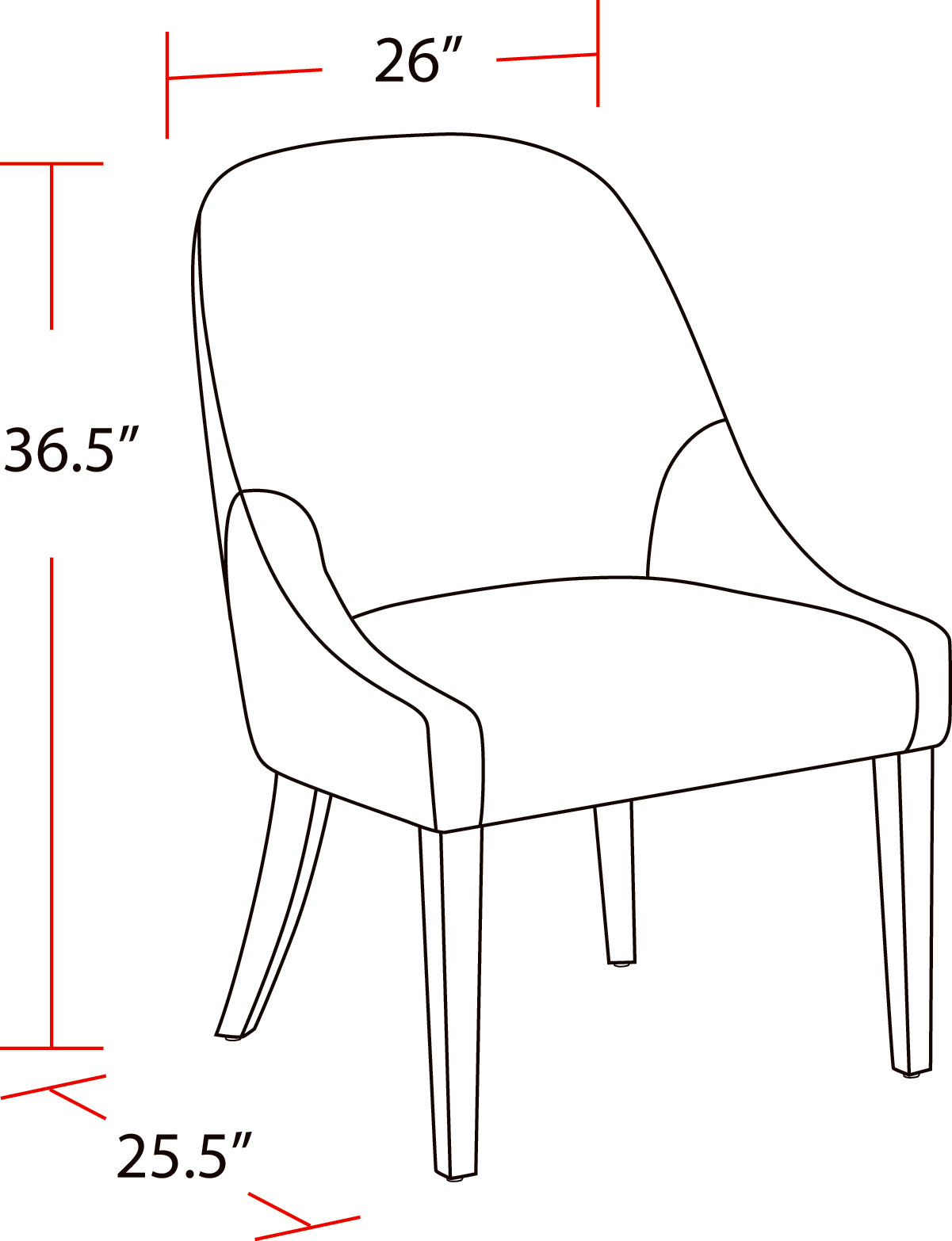 Parker House Pure Modern Dining Upholstered Armless Side Chair