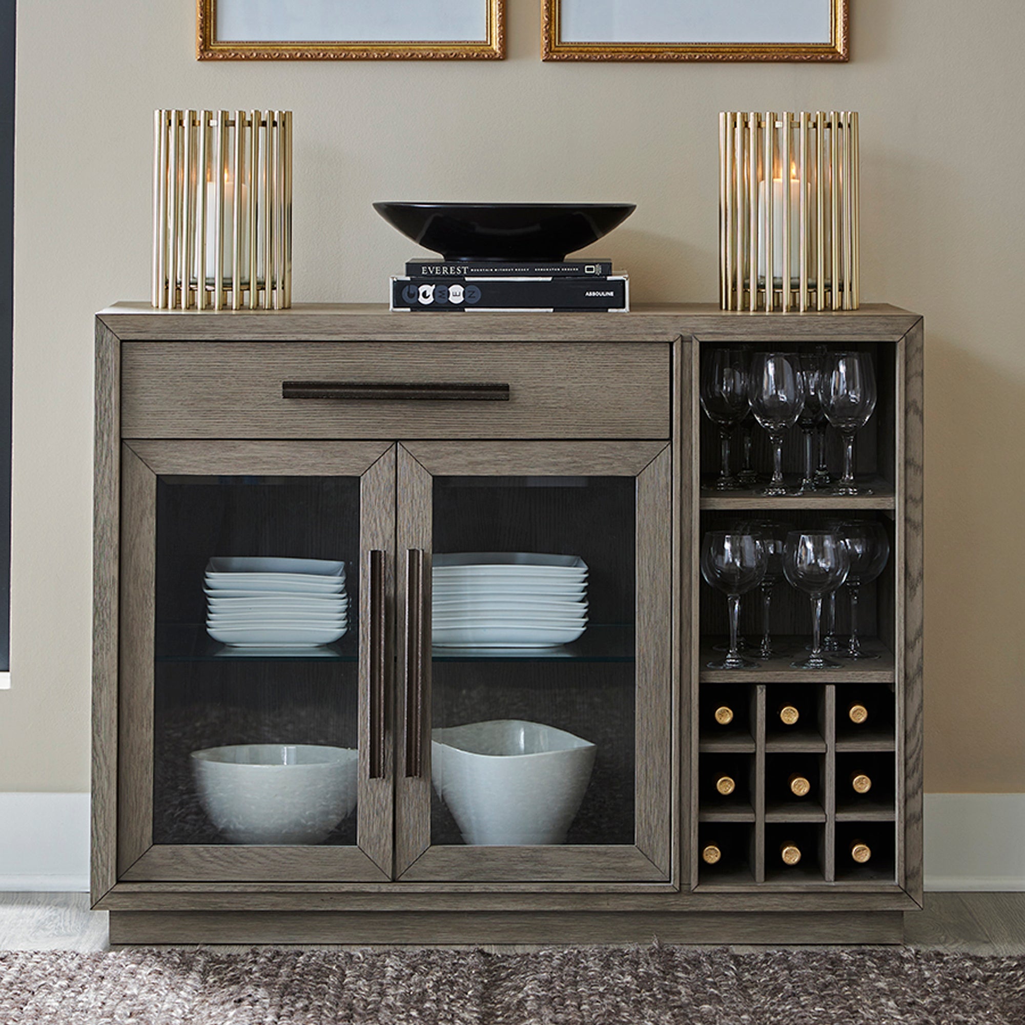 Parker House Pure Modern Dining Multi-Functional Server with Bar Cabinet