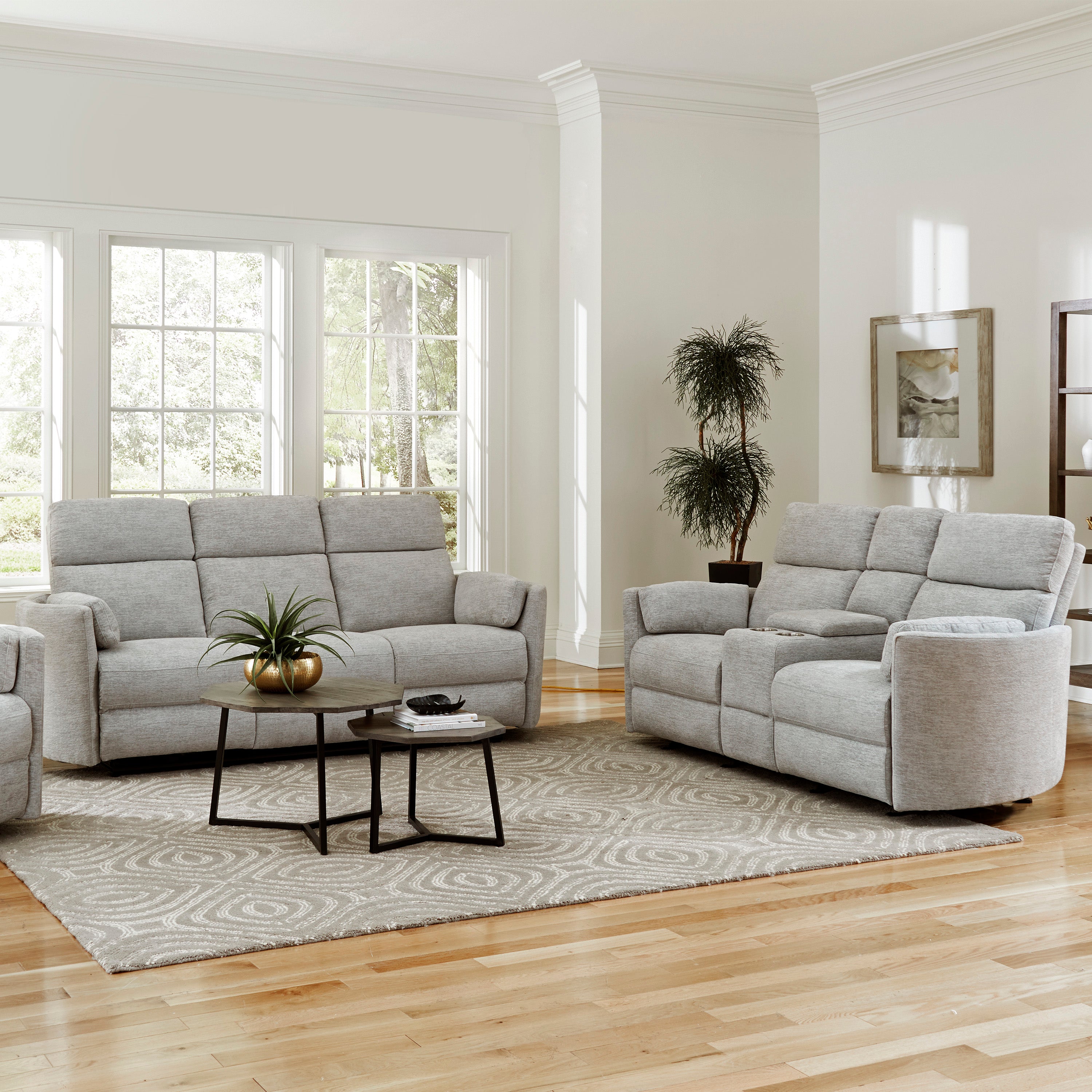 Parker Living Radius - Mineral Power Reclining Sofa and Loveseat