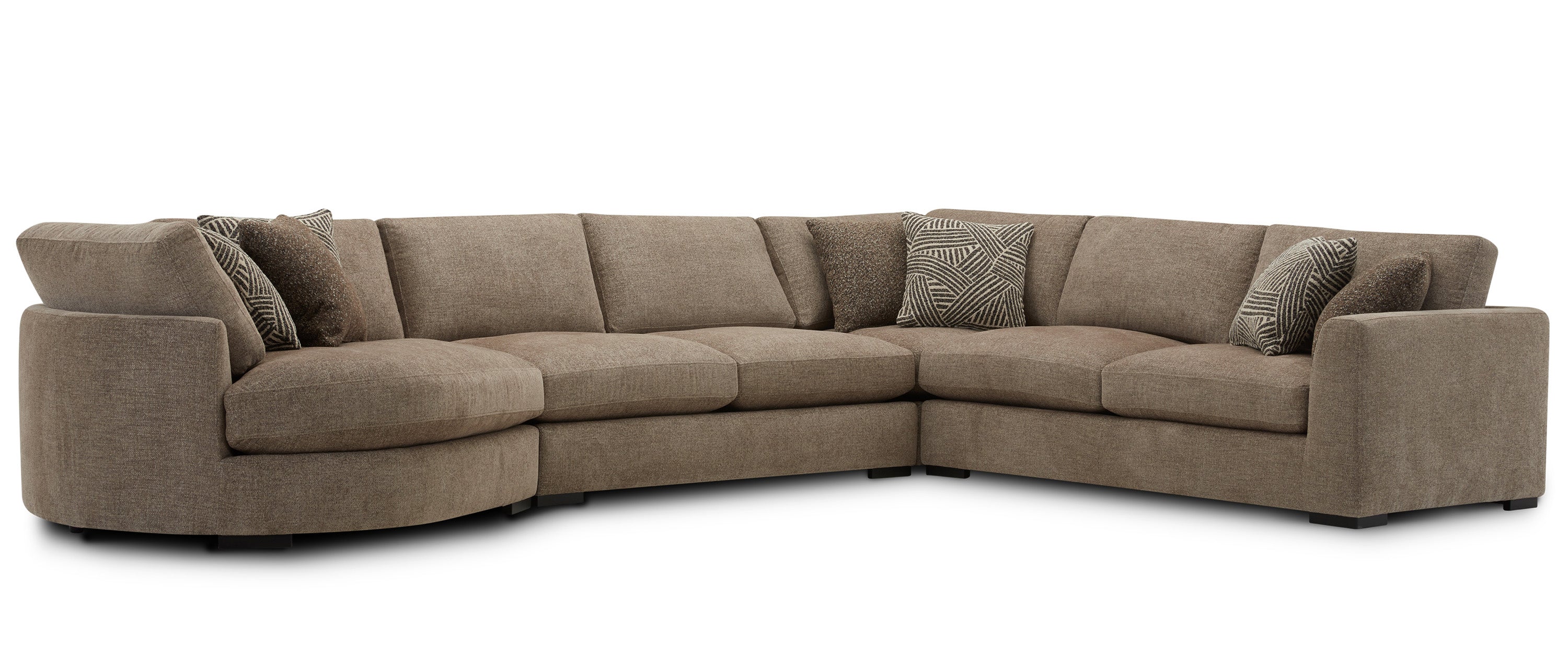 Parker Living The Bump - Alistair Fossil 4 Piece Modular Sectional
