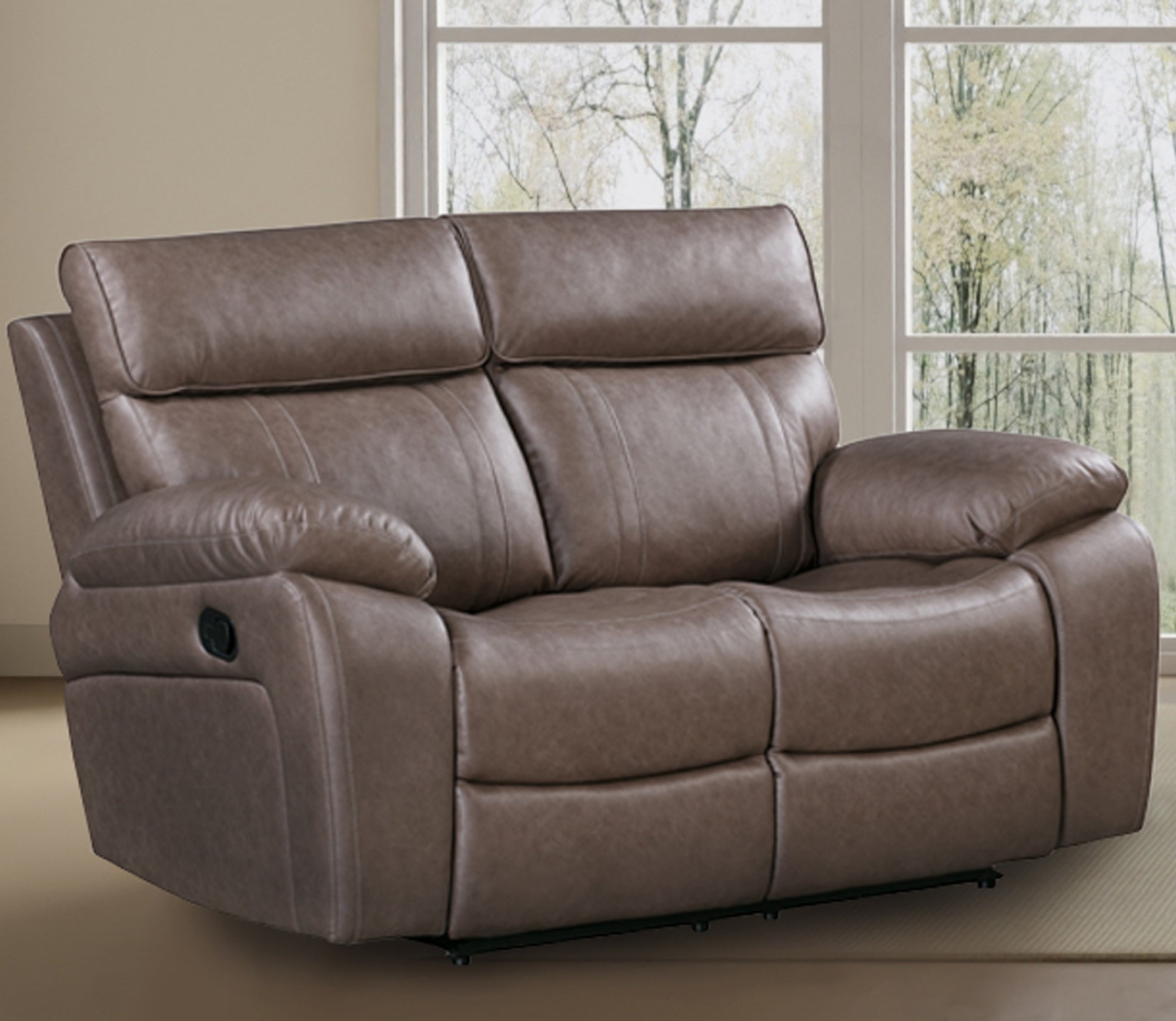 Parker Living Theon - Stokes Toffee Manual Reclining Sofa and Loveseat