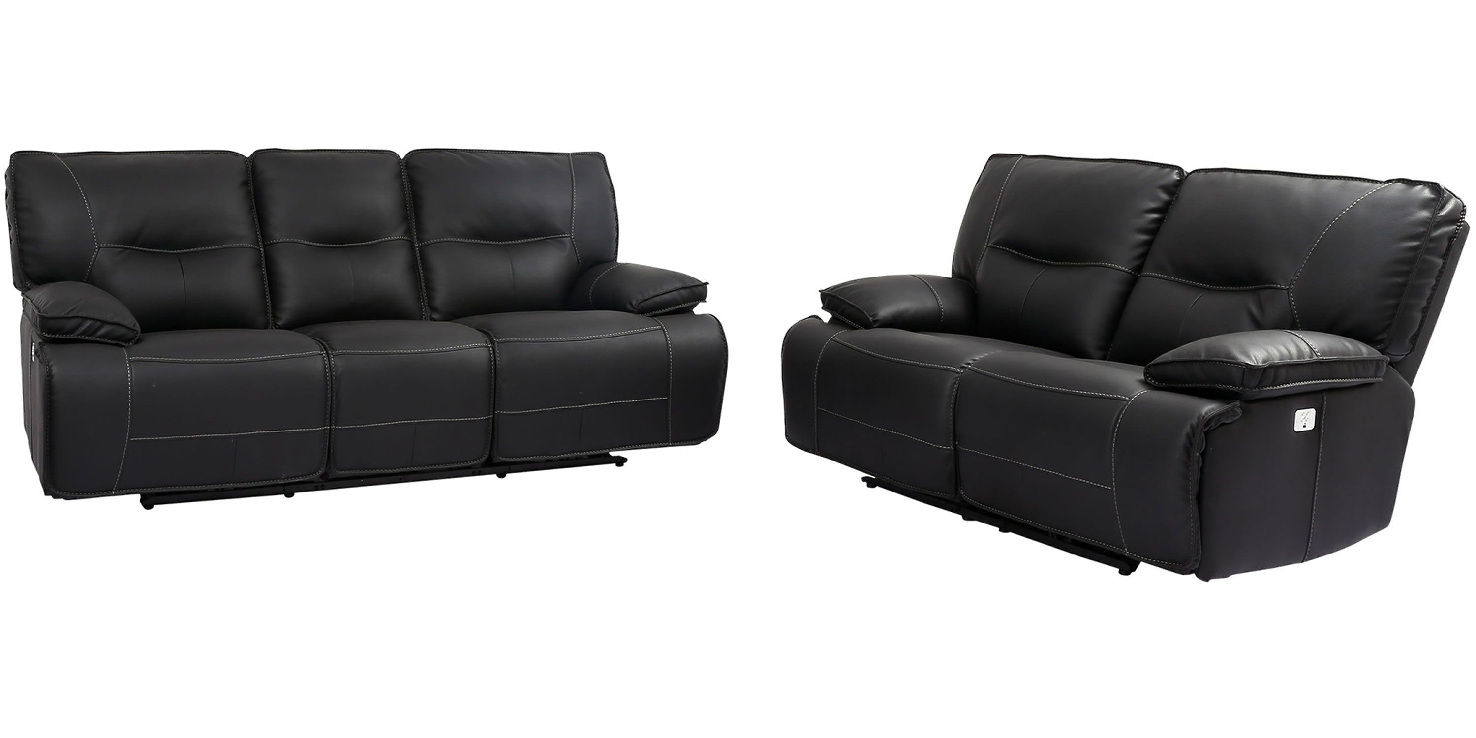 Parker Living Spartacus - Black Power Reclining Sofa and Loveseat