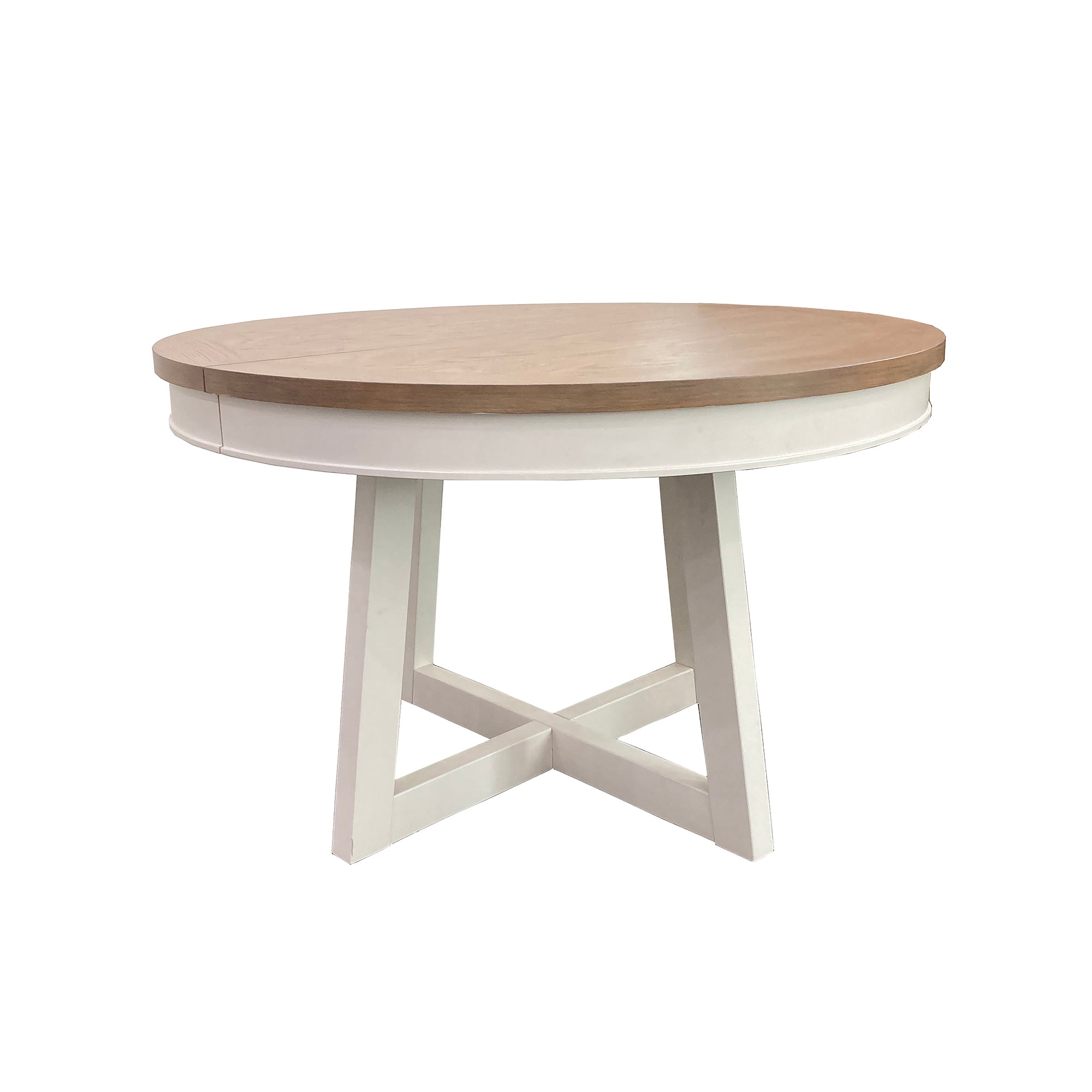 Parker House Americana Modern Dining 48-66" Round Dining Table and 4 Black Barrel Chairs