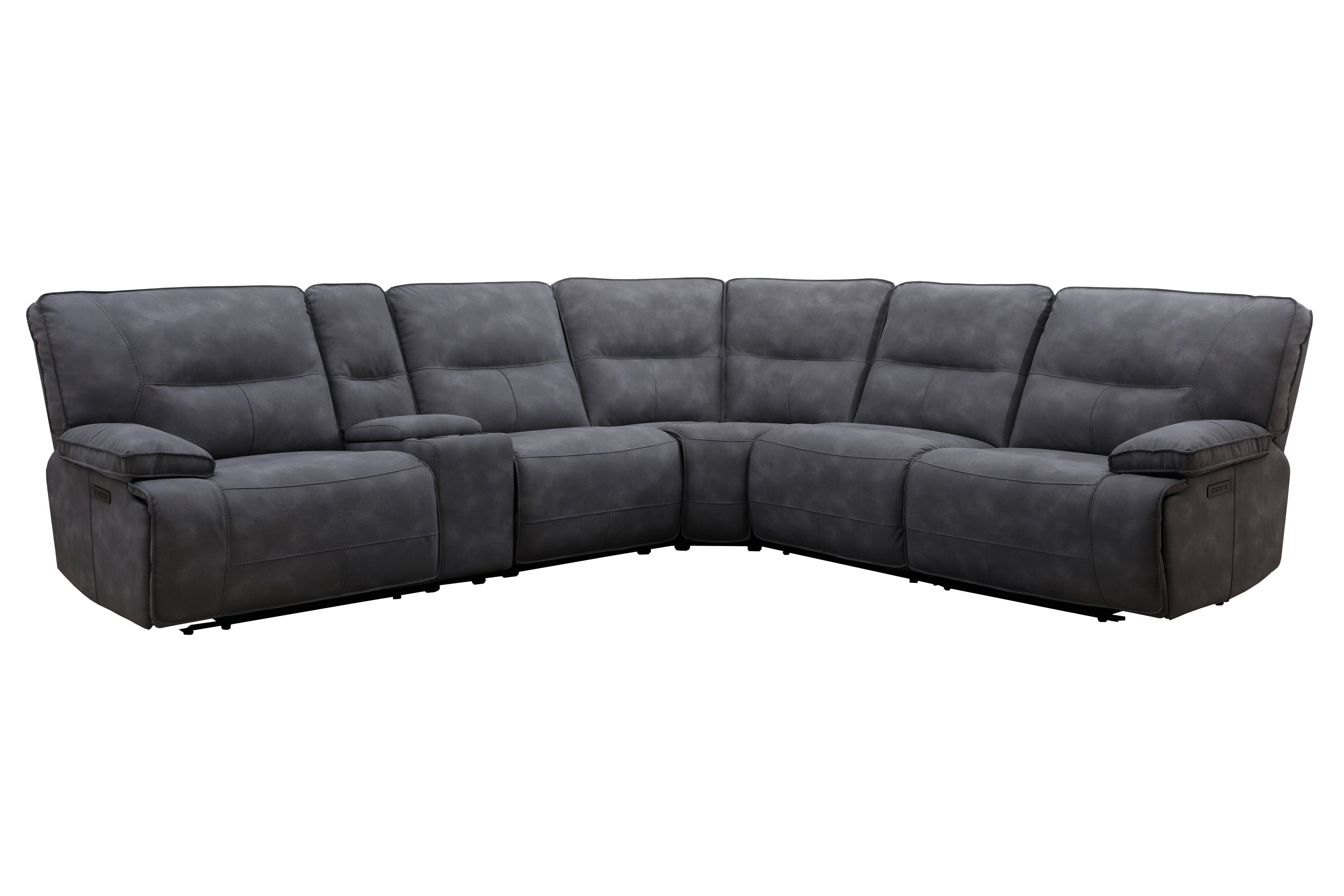 Parker Living Gladiator - Cobalt 6 Piece Modular Power Reclining Sectional with Power Adjustable Headrests