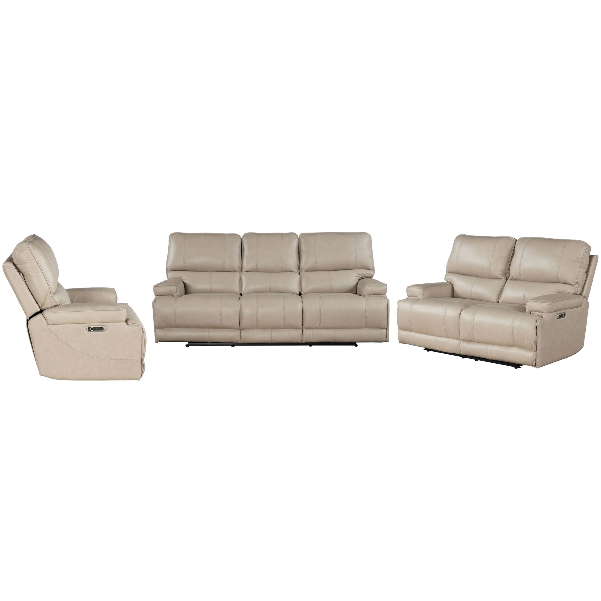 Parker Living Whitman - Verona Linen - Powered By Freemotion Power Reclining Sofa Loveseat and Recliner