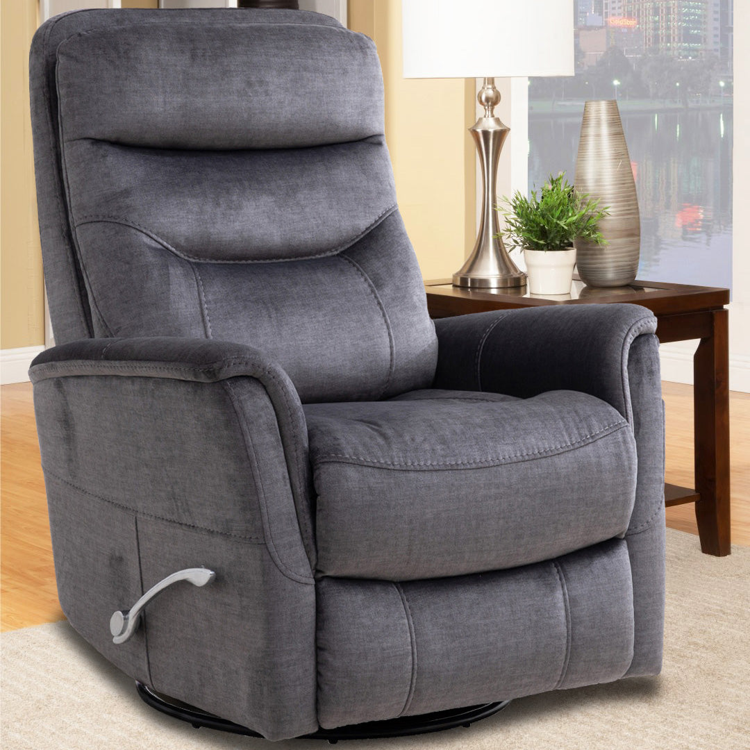 Parker Living Gemini - Capri Charcoal Swivel Glider Recliner Two Pack