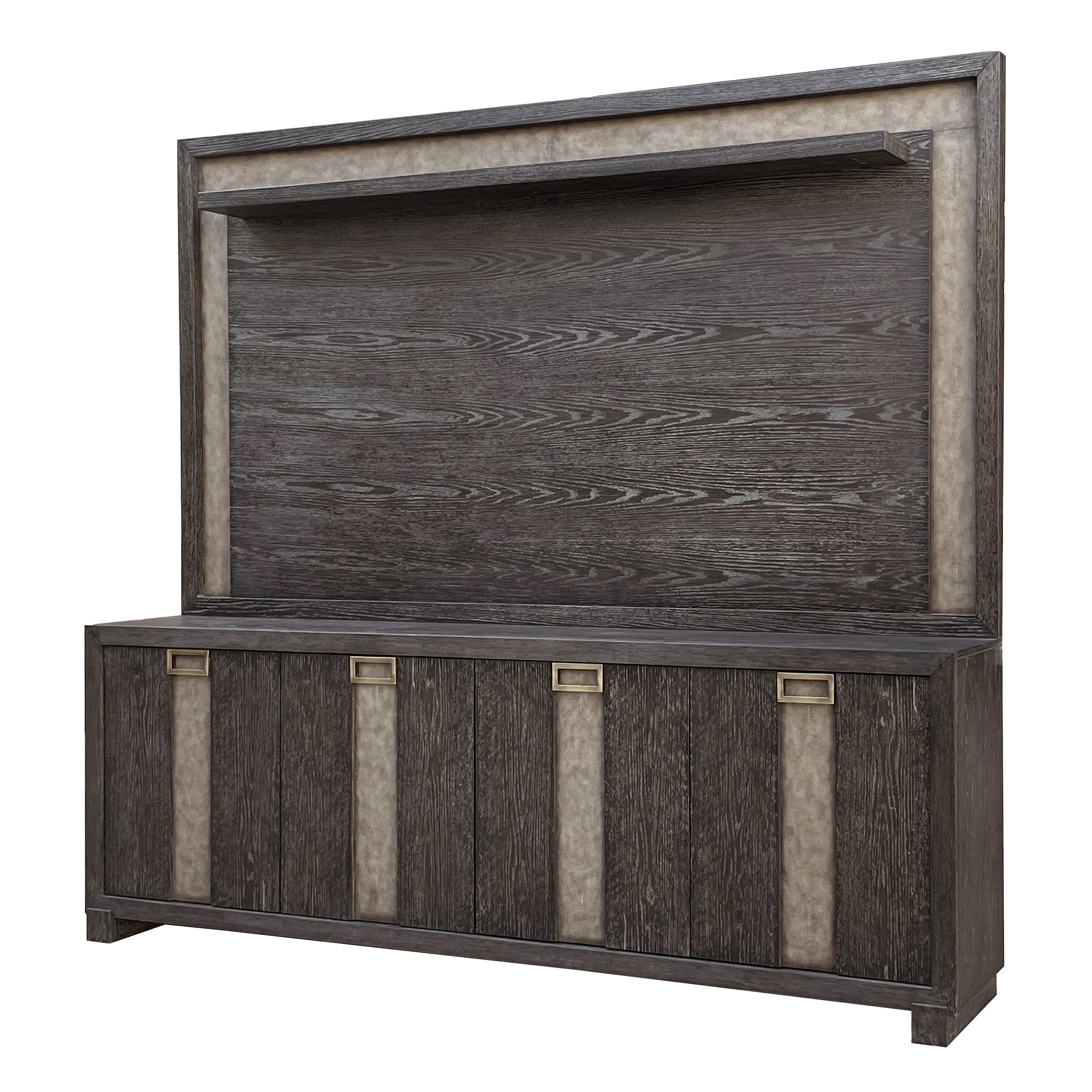Parker House Ascent 90 in. TV Console with Hutch and Back Panel