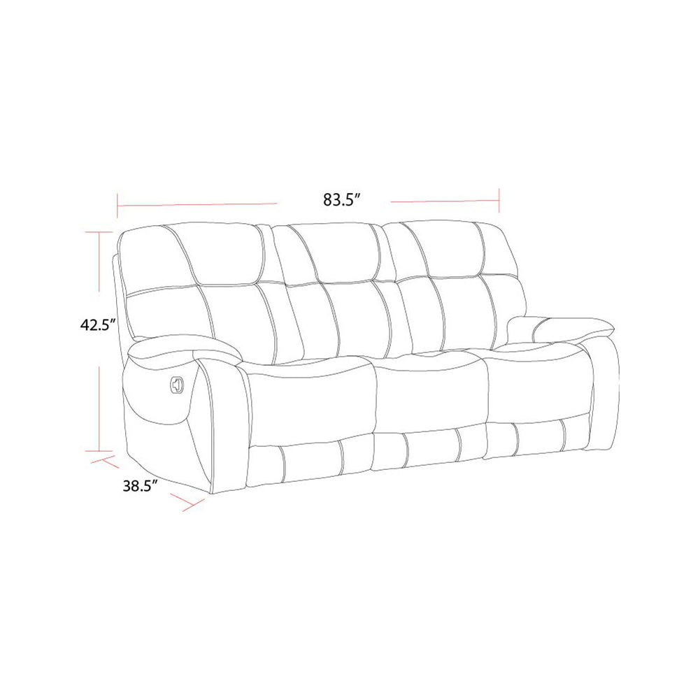 Parker Living Cooper - Shadow Natural Manual Glider Reclining Sofa and Two Recliners