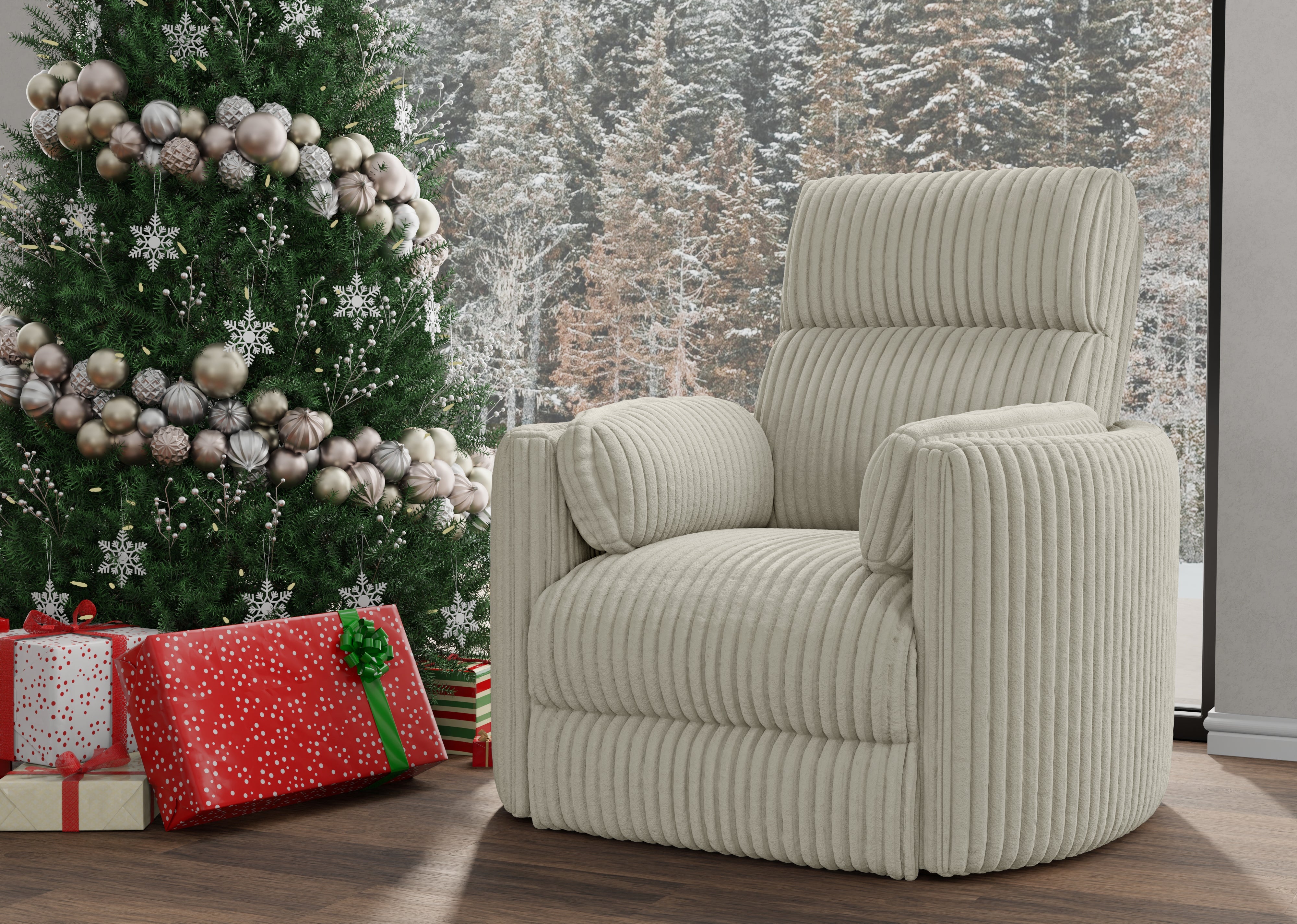Parker Living Radius - Mega Ivory Swivel Power Glider Recliner