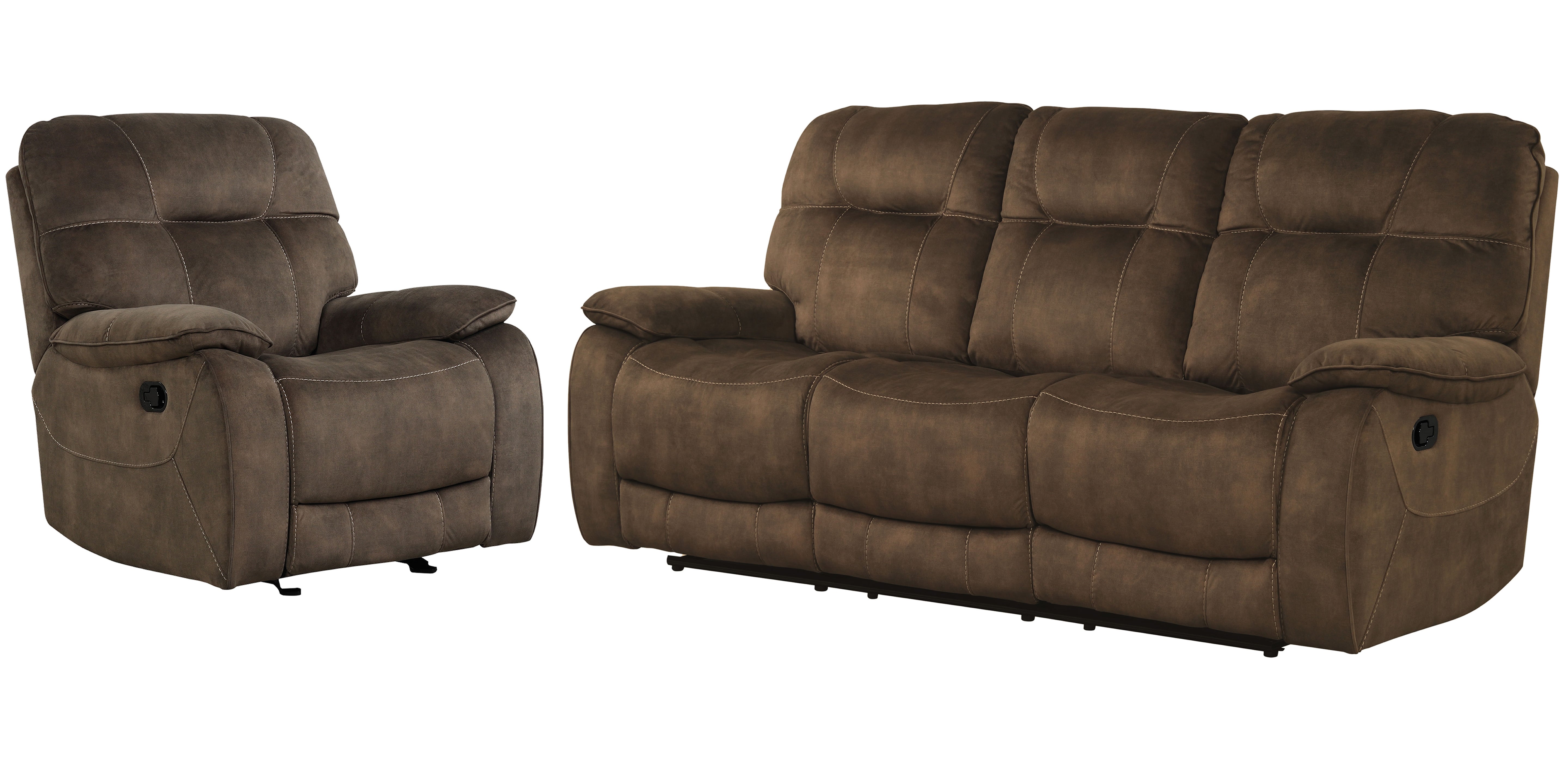 Parker Living Cooper - Shadow Brown Manual Reclining Sofa and Recliner