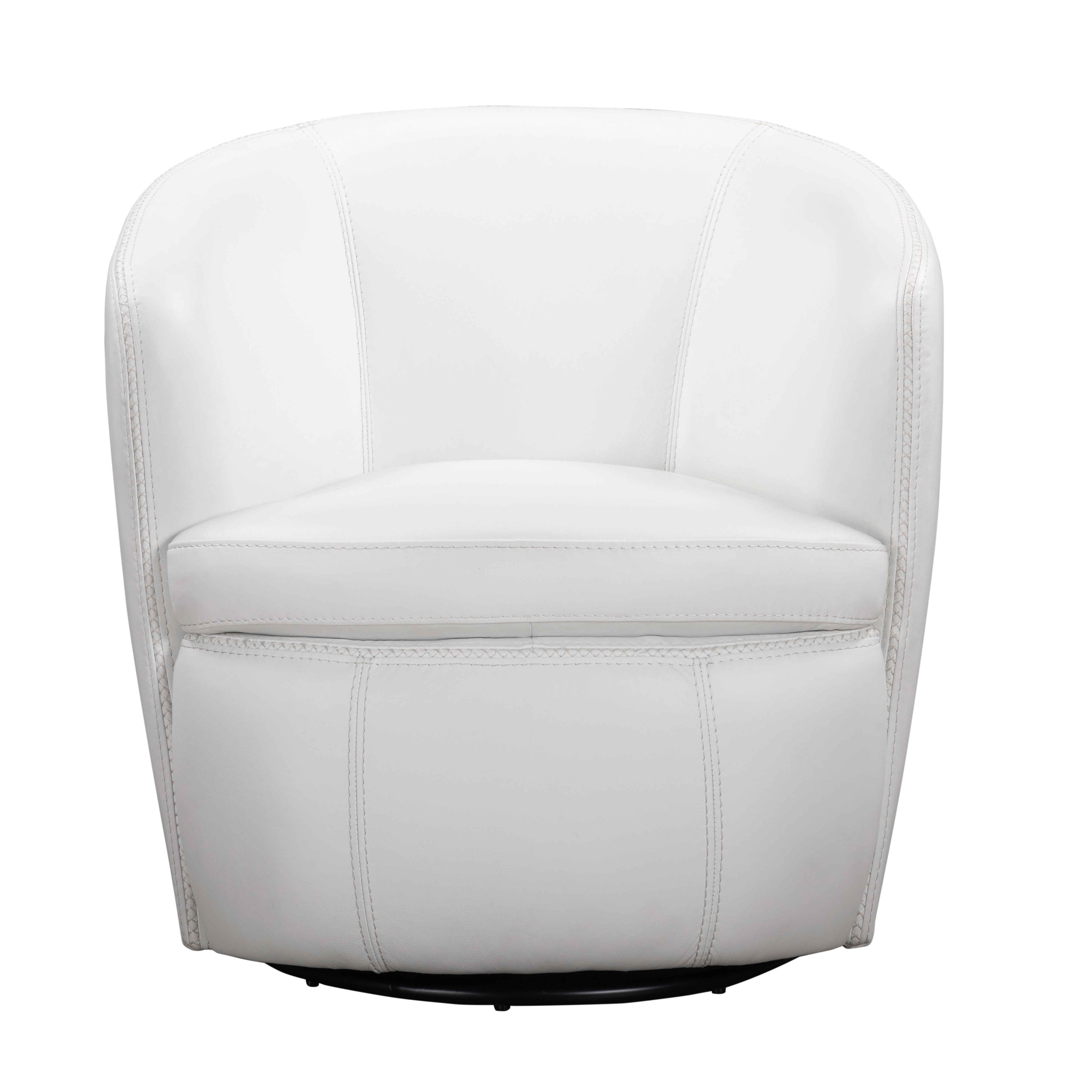 Parker Living Barolo - Snow 100% Italian Leather Swivel Club Chair