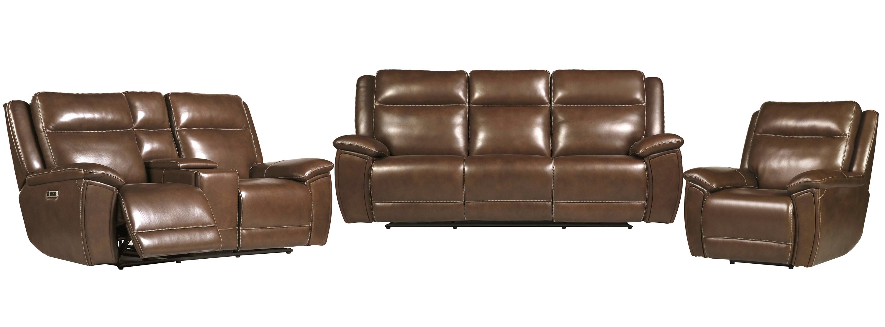 Parker Living Jameson - Hickory Power Reclining Zero Gravity Sofa Loveseat and Recliner