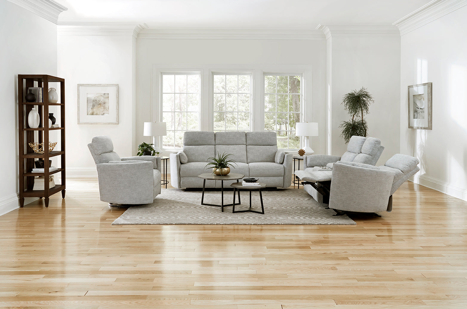 Parker Living Radius - Mineral Power Reclining Sofa Loveseat and Recliner