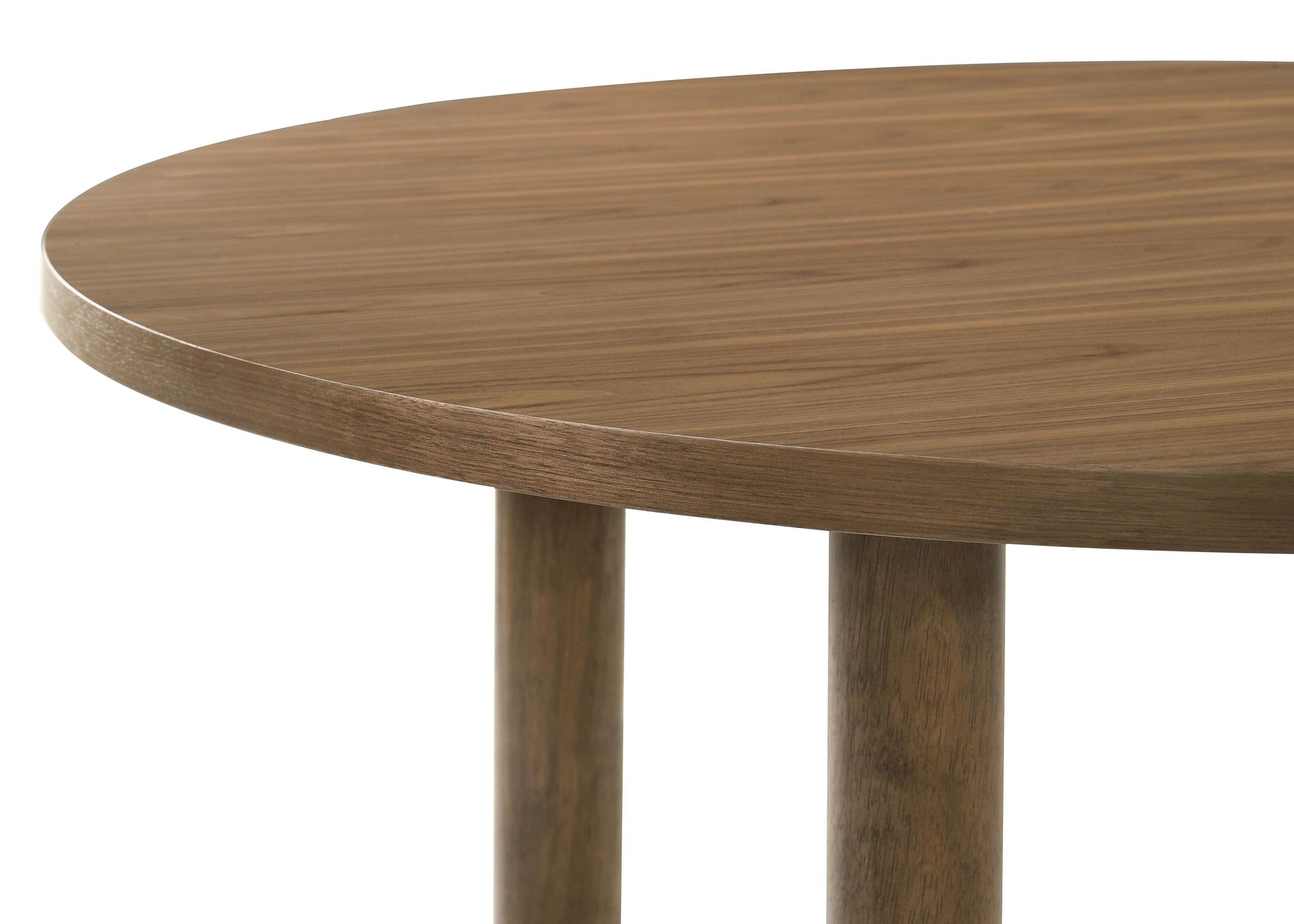 Crestmore 5-piece 46-inch Round Wood Dining Table Set Walnut - Ideal Furniture (Fresno,CA) 