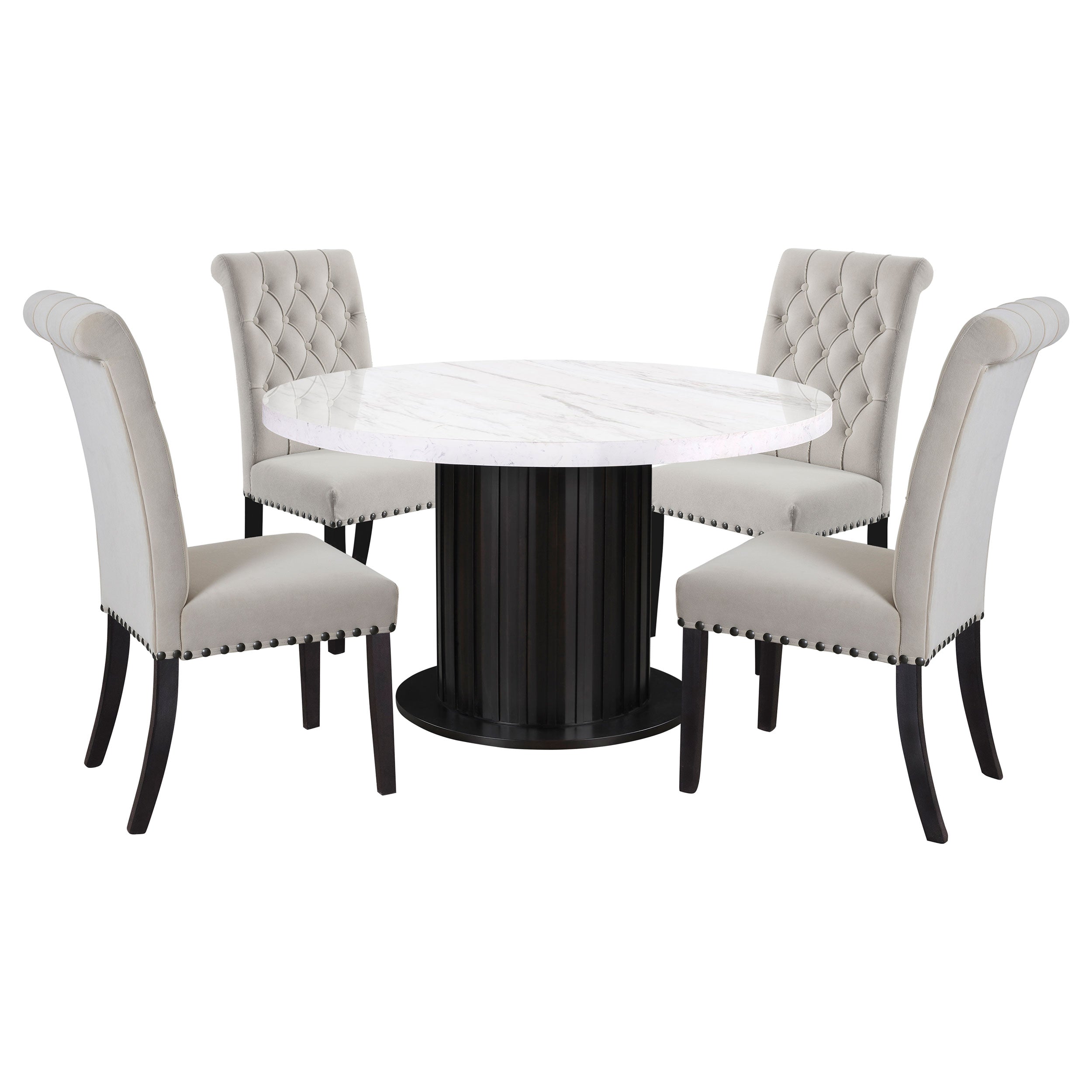 Sherry Rectangular Marble Top Dining Table set