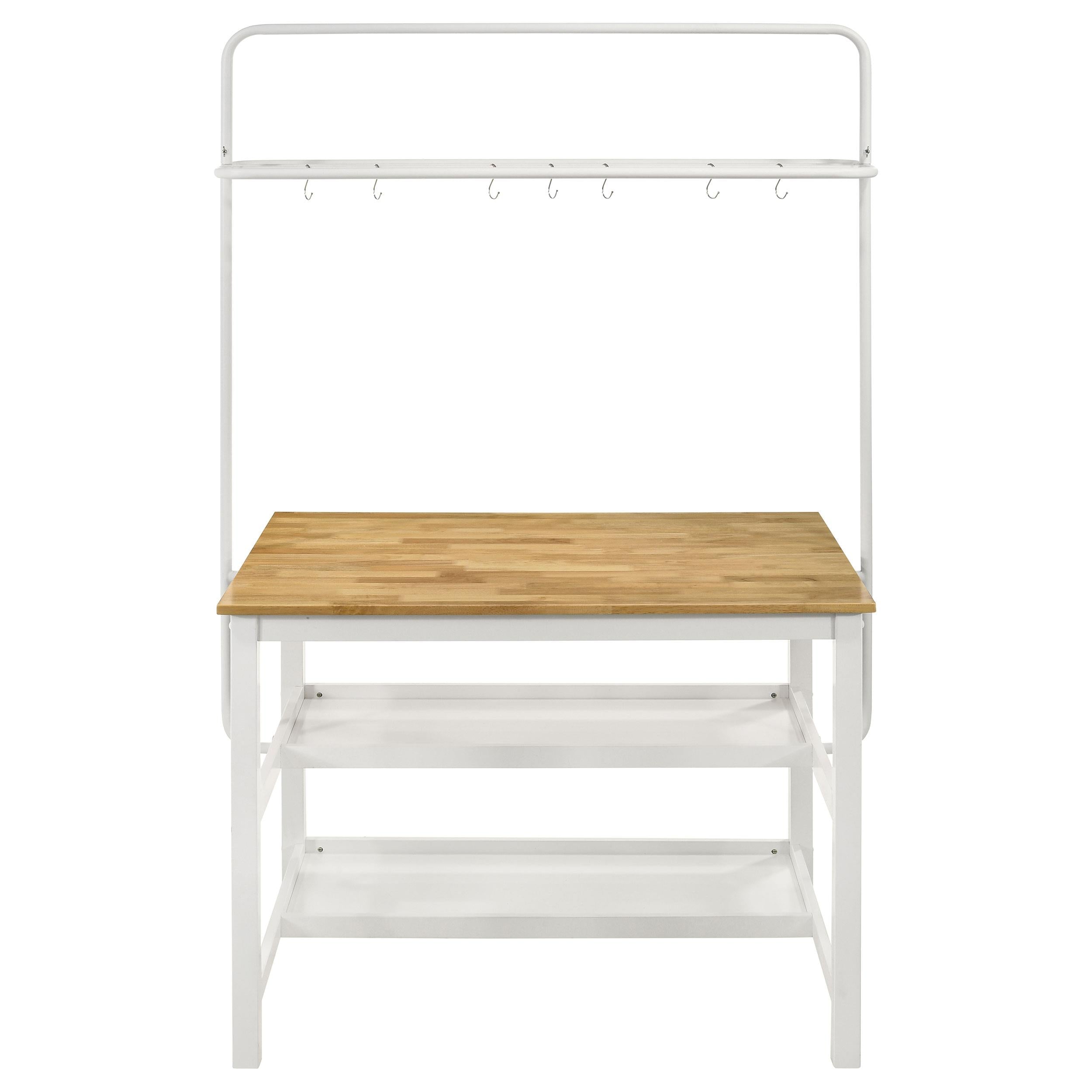 Edgeworth 3-piece Kitchen Island Counter Table Set White - Ideal Furniture (Fresno,CA) 