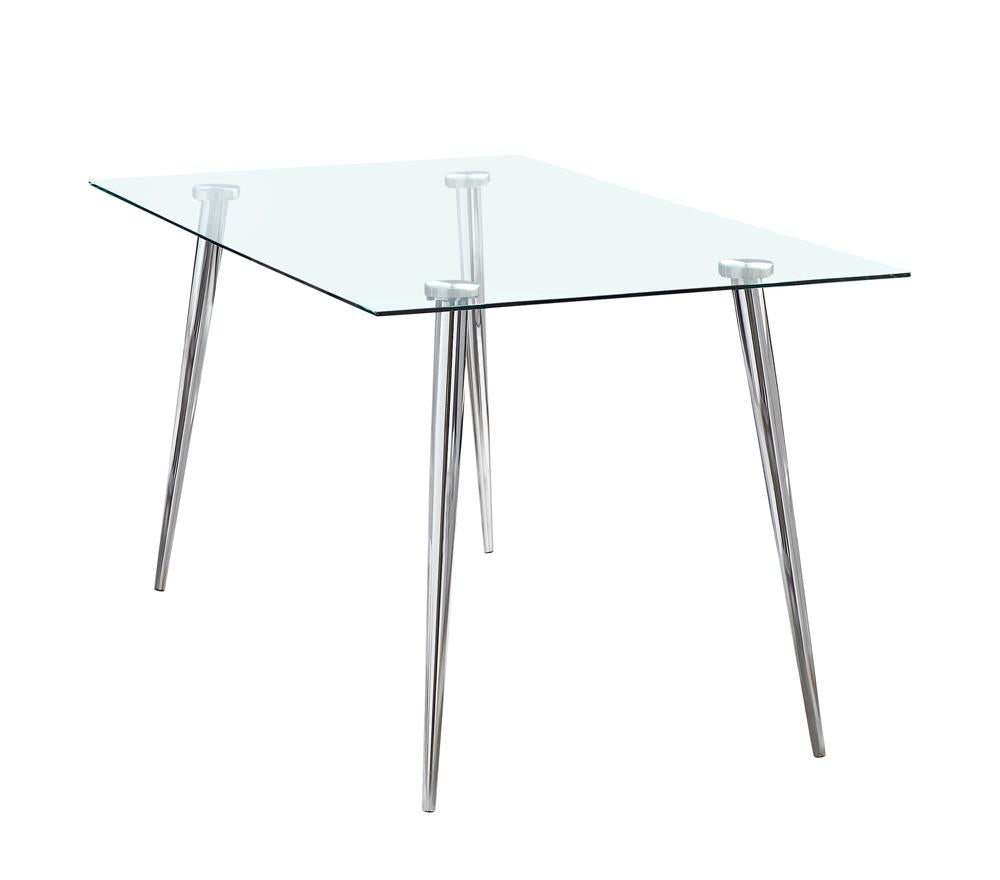 Gilman Rectangle Glass Top Dining Table image