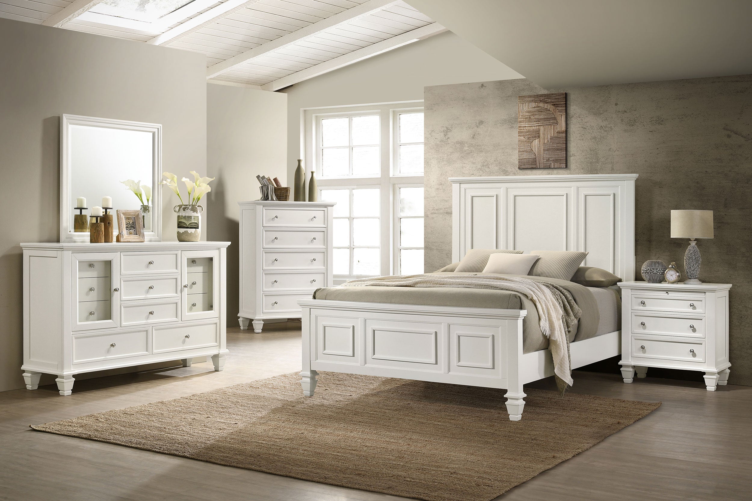 Sandy Beach 4 & 5 Piece Pc Bedroom Set Cal.King & E.King - Ideal Furniture (Fresno,CA) 
