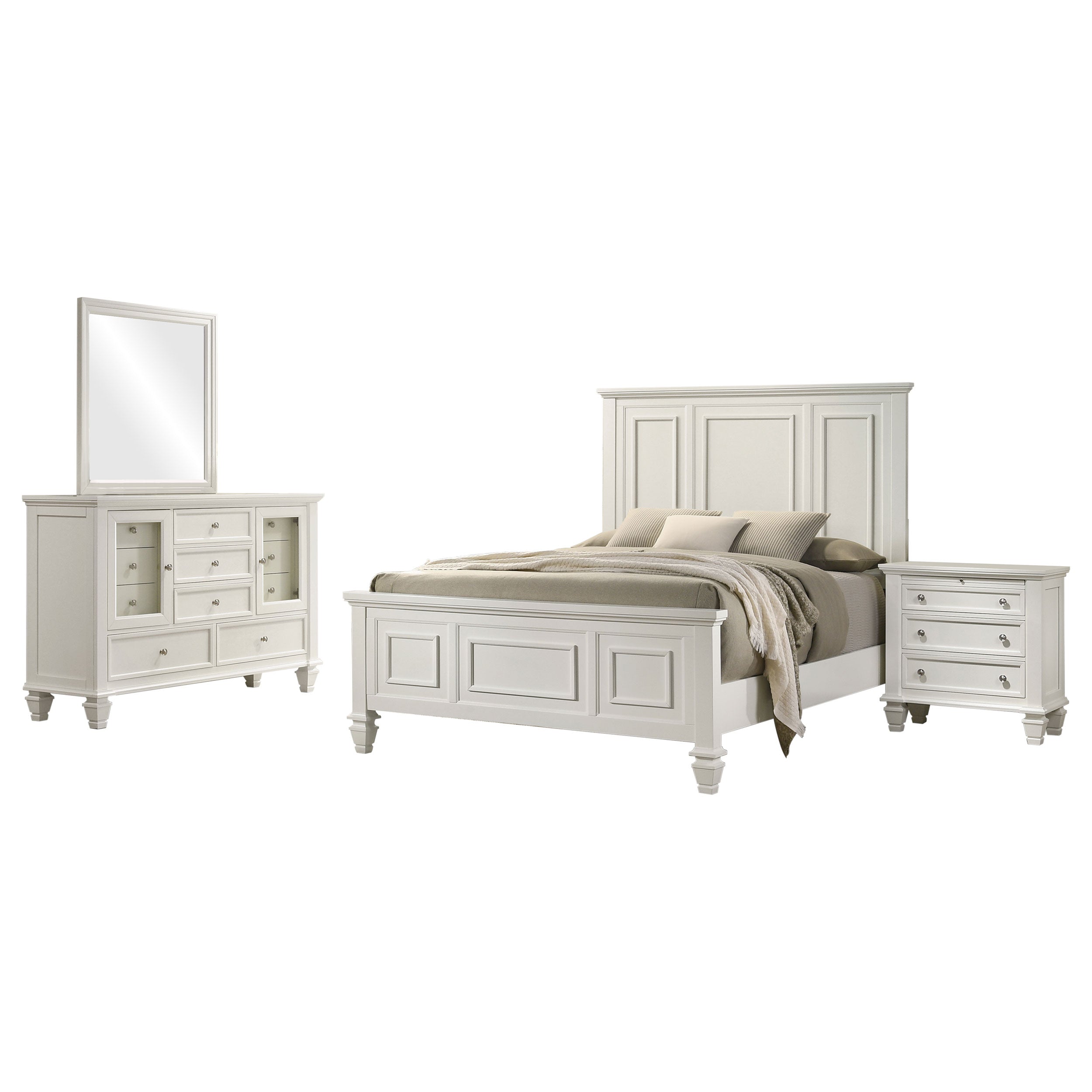 Sandy Beach 4 & 5 Piece Pc Bedroom Set Cal.King & E.King - Ideal Furniture (Fresno,CA) 