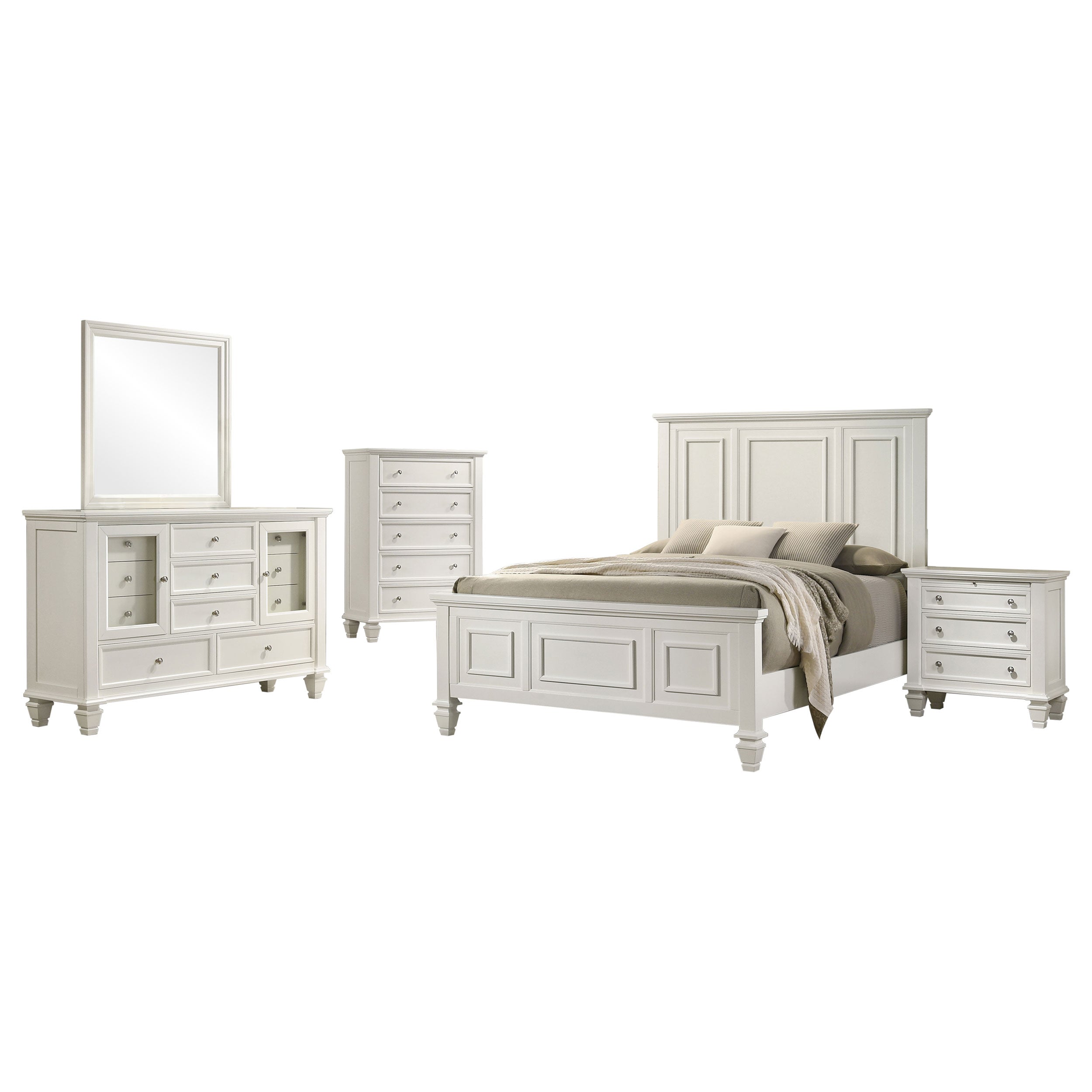Sandy Beach 4 & 5 Piece Pc Bedroom Set Cal.King & E.King - Ideal Furniture (Fresno,CA) 
