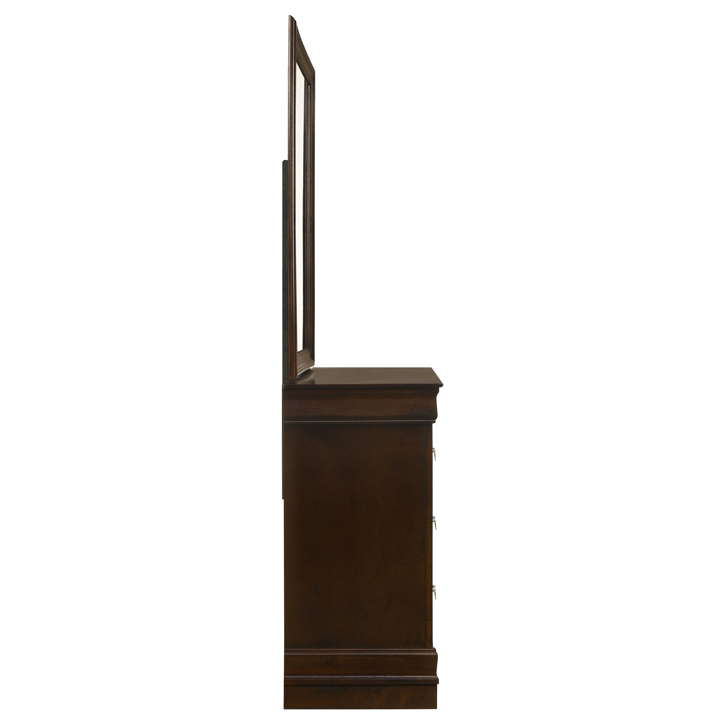 Louis Philippe Dresser with Mirror - Ideal Furniture (Fresno,CA) 