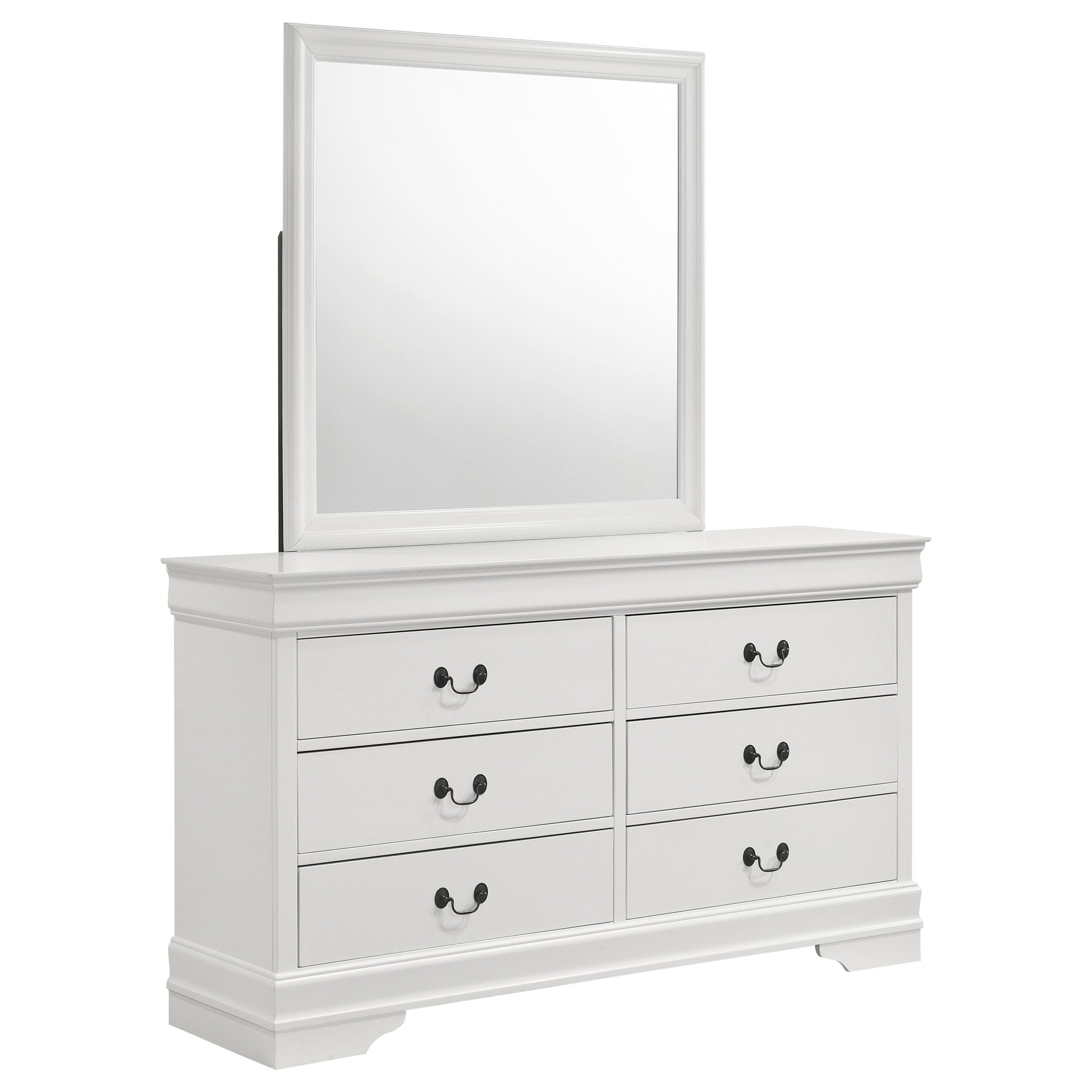 Louis Philippe Dresser with Mirror - Ideal Furniture (Fresno,CA) 