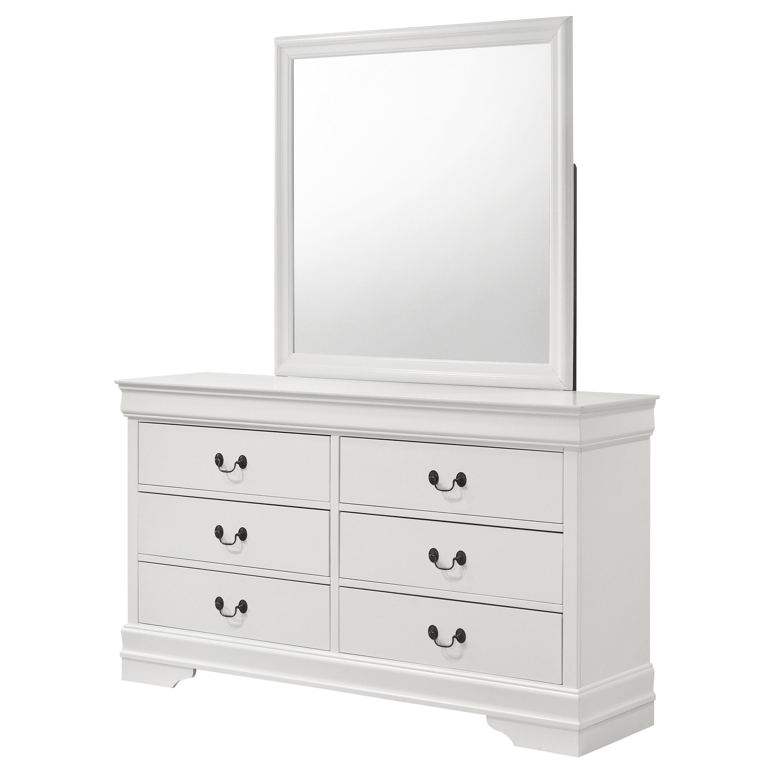 Louis Philippe Dresser with Mirror - Ideal Furniture (Fresno,CA) 