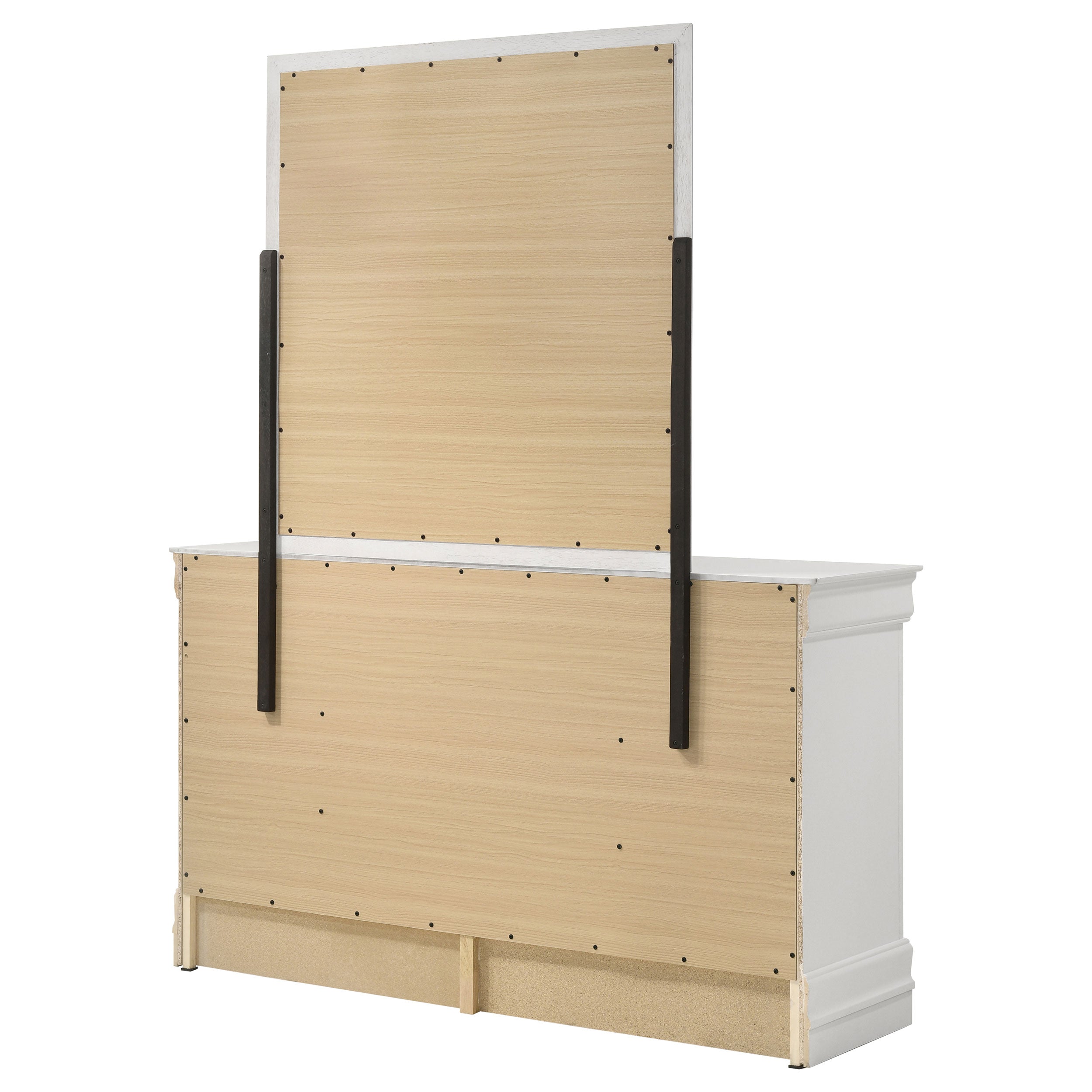 Louis Philippe Dresser with Mirror - Ideal Furniture (Fresno,CA) 
