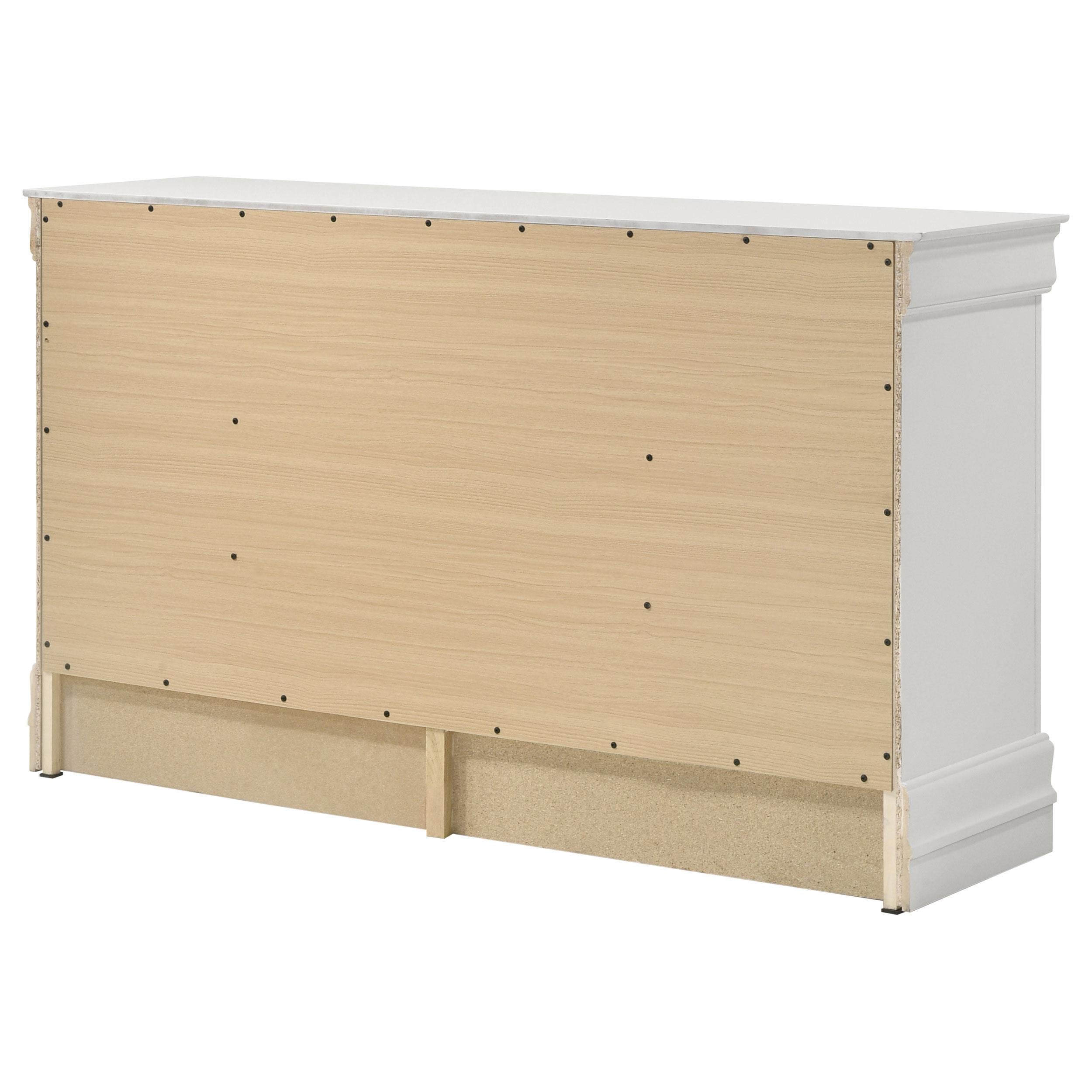 Louis Philippe 6-drawer Dresser White - Ideal Furniture (Fresno,CA) 
