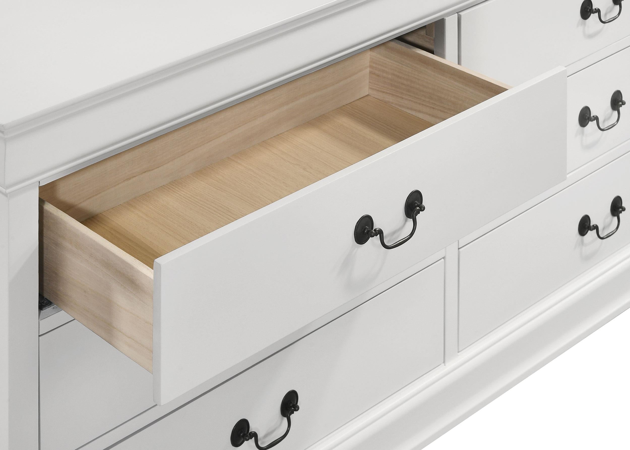 Louis Philippe 6-drawer Dresser White - Ideal Furniture (Fresno,CA) 