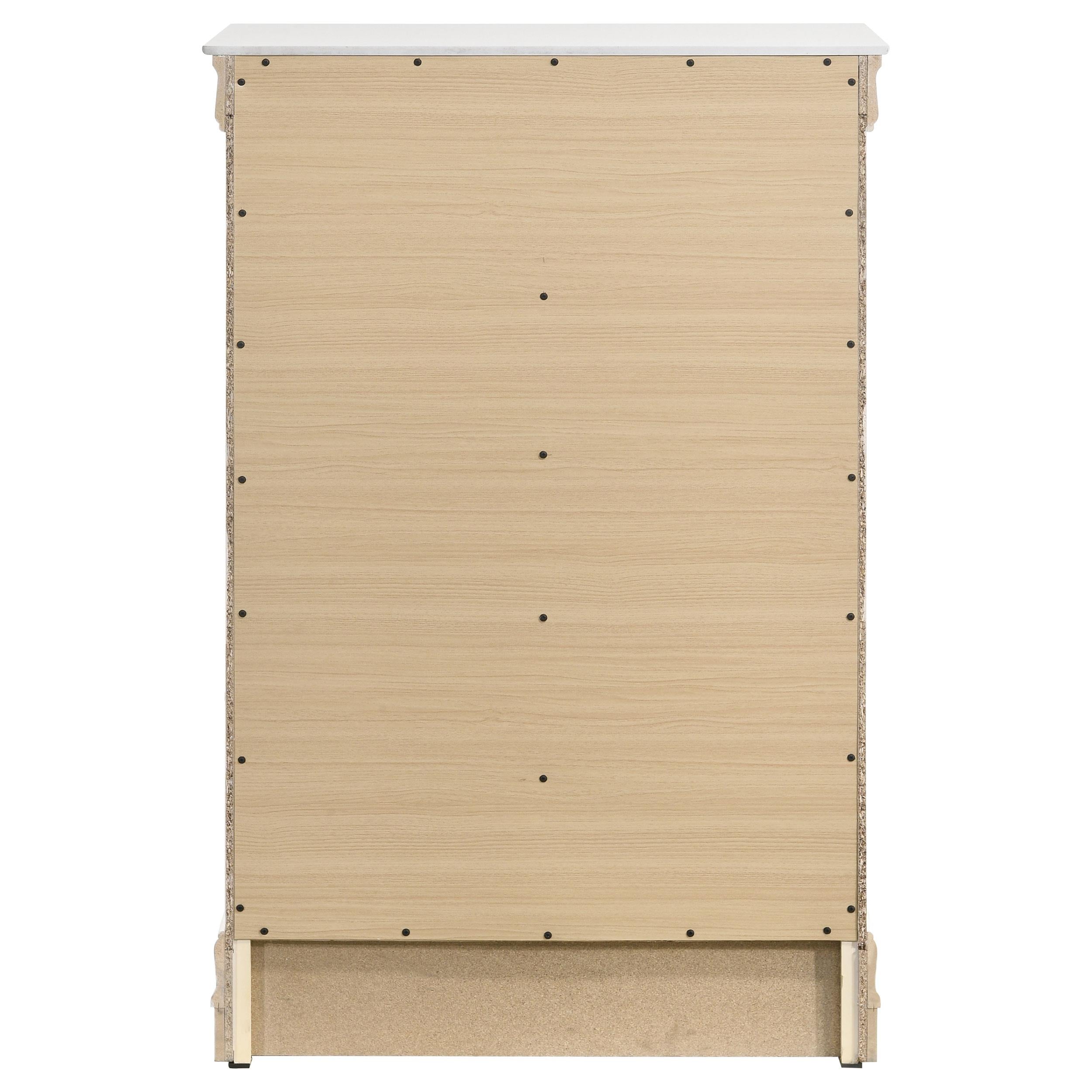 Louis Philippe 5-drawer Bedroom Chest White - Ideal Furniture (Fresno,CA) 
